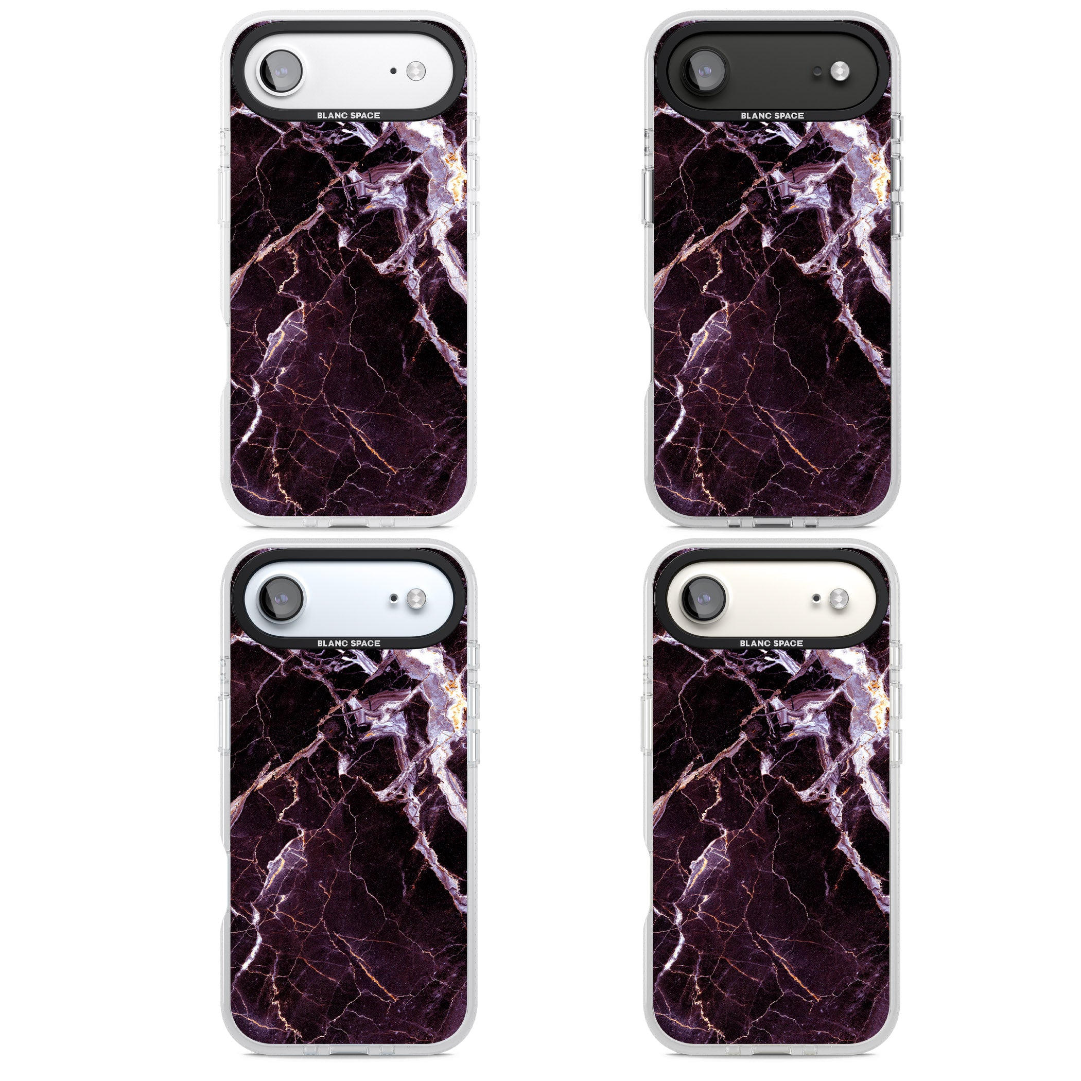 Violet Shatter Marble iPhone 17 Air Impact Air Clear Phone Case APT Impact Protection