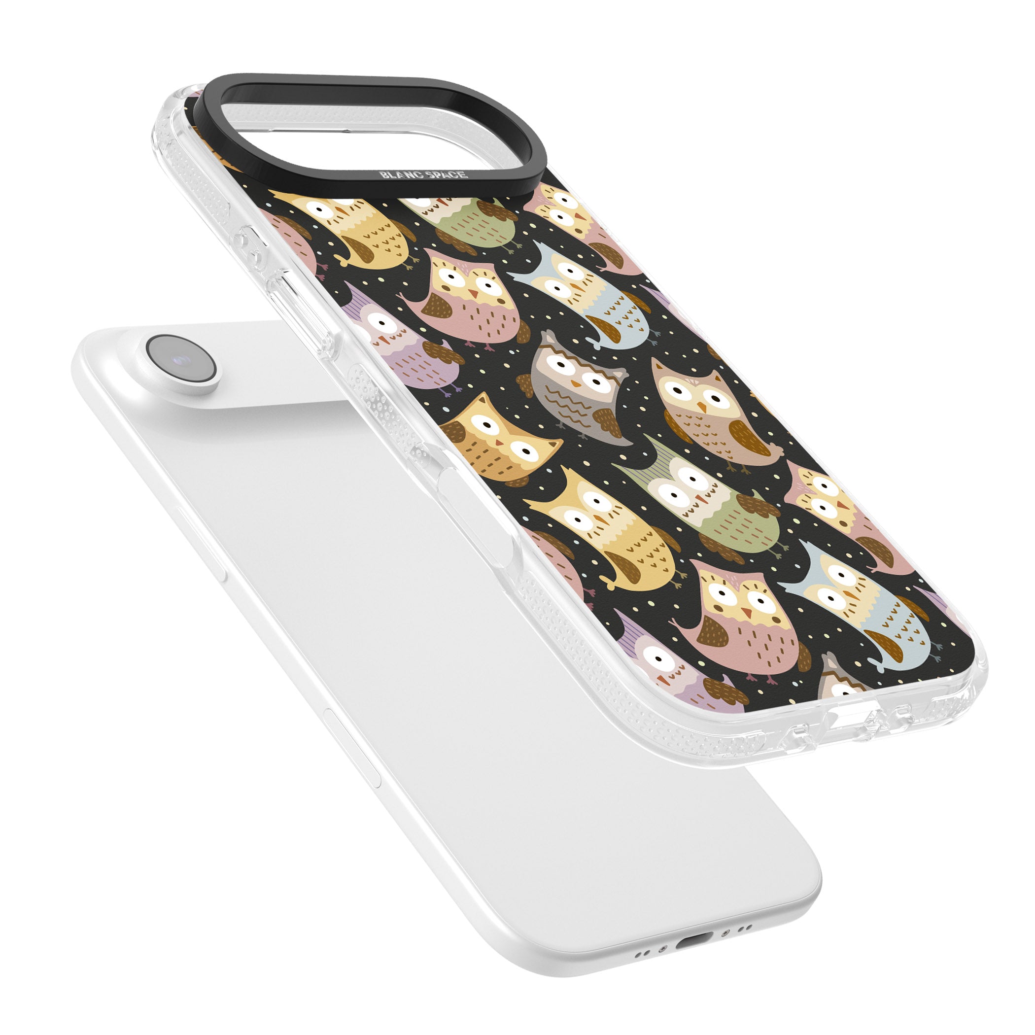 Cute Owl Pattern iPhone 17 Air Impact Air Clear Phone Case Colours
