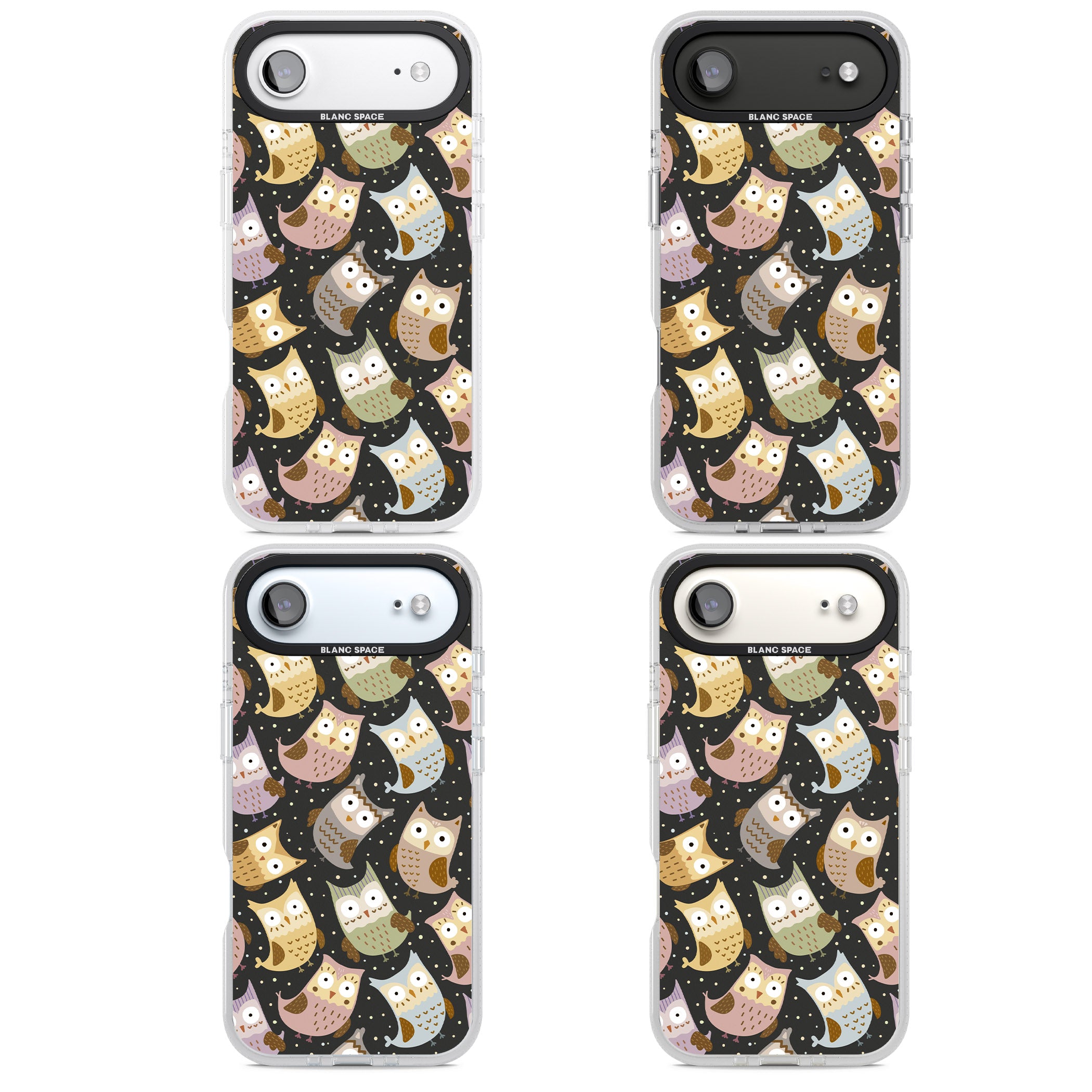 Cute Owl Pattern iPhone 17 Air Impact Air Clear Phone Case APT Impact Protection