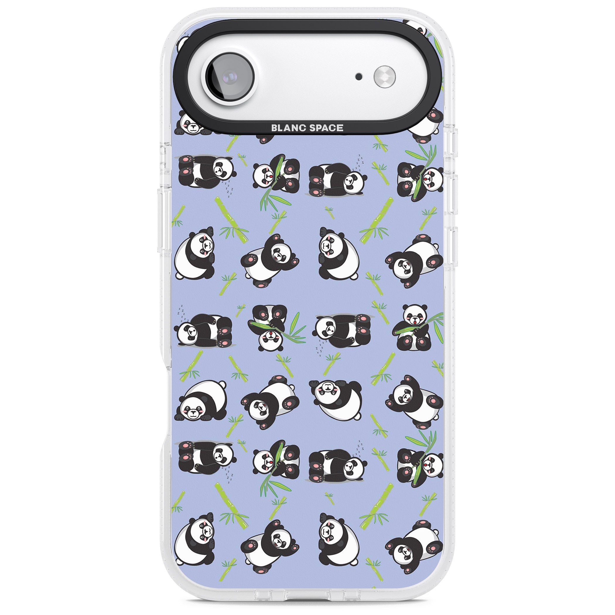 Panda Pattern iPhone 17 Air Impact Air Clear Phone Case