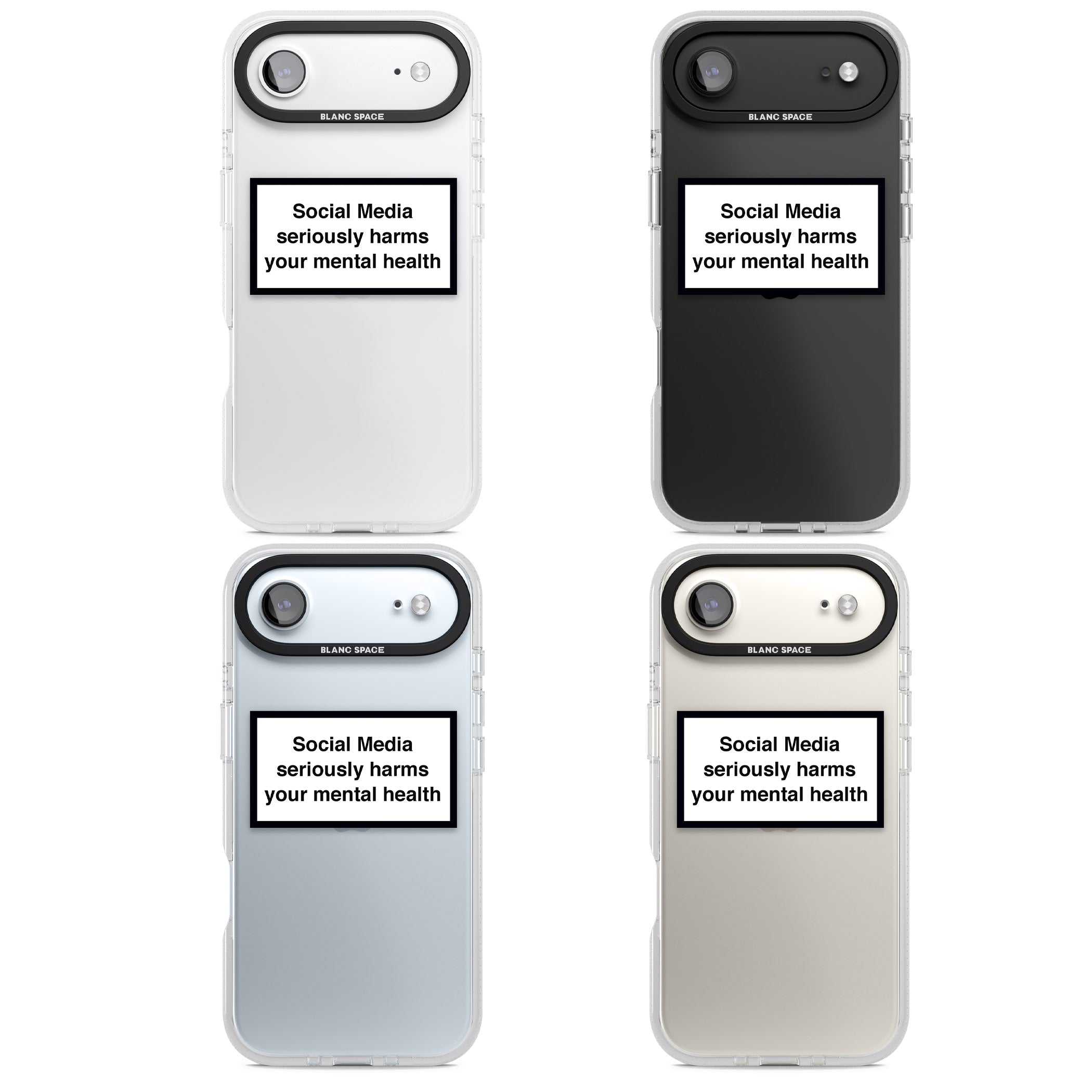 Social Media Quote iPhone 17 Air Impact Air Clear Phone Case APT Impact Protection