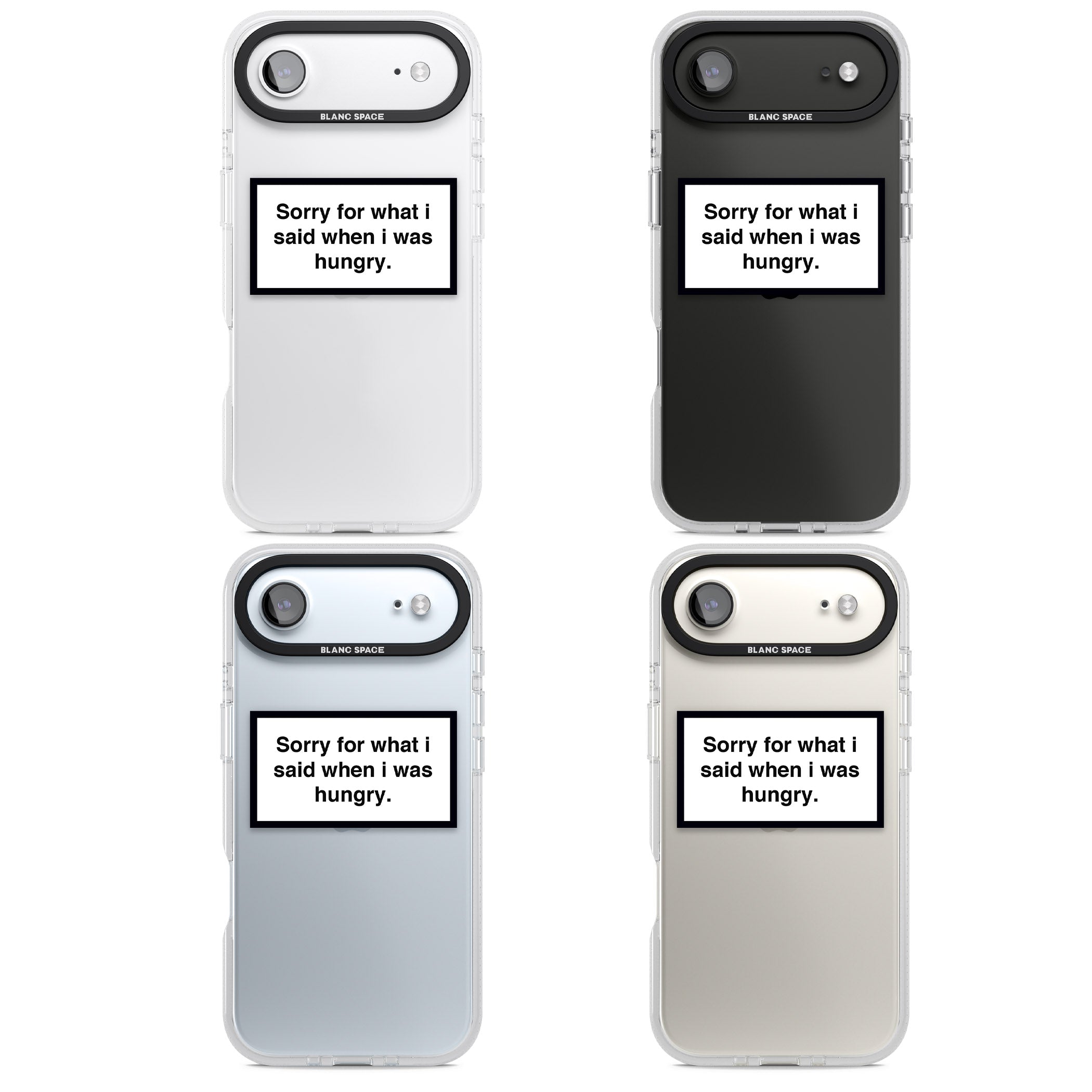 Sorry For What I Said iPhone 17 Air Impact Air Clear Phone Case APT Impact Protection