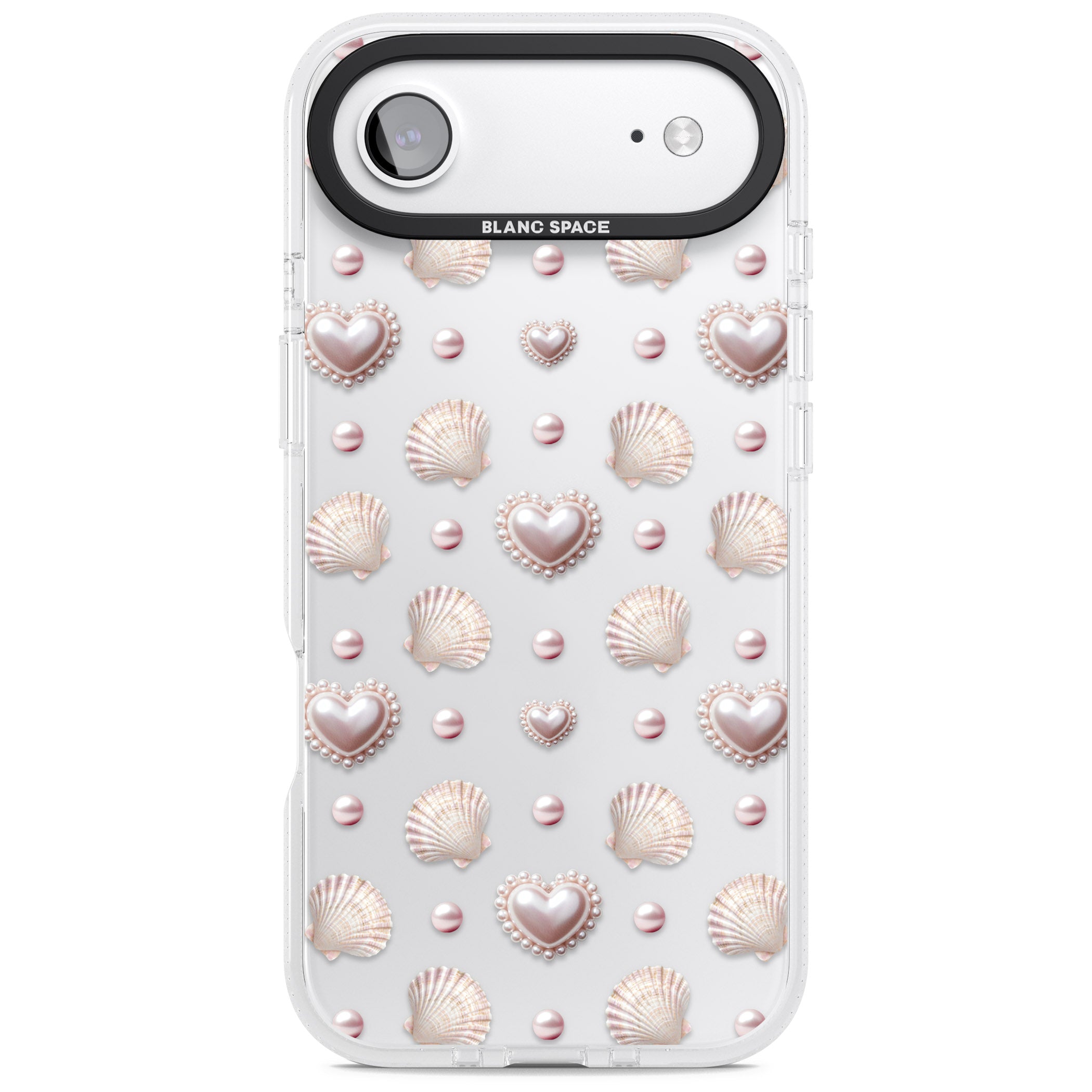 Pearl Hearts iPhone 17 Air Impact Air Clear Phone Case