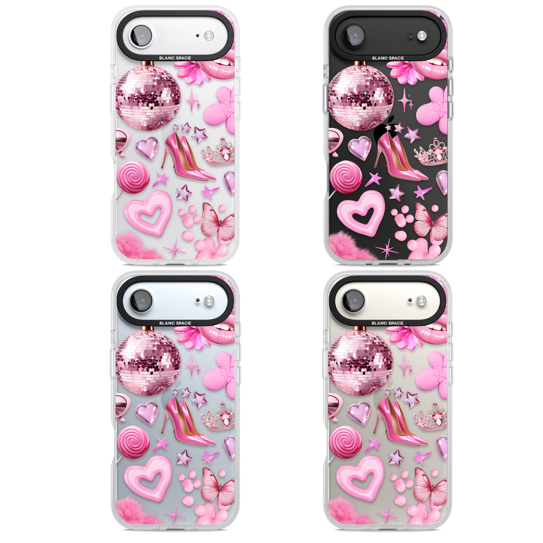 Pink Glam iPhone 17 Air Impact Air Clear Phone Case APT Impact Protection