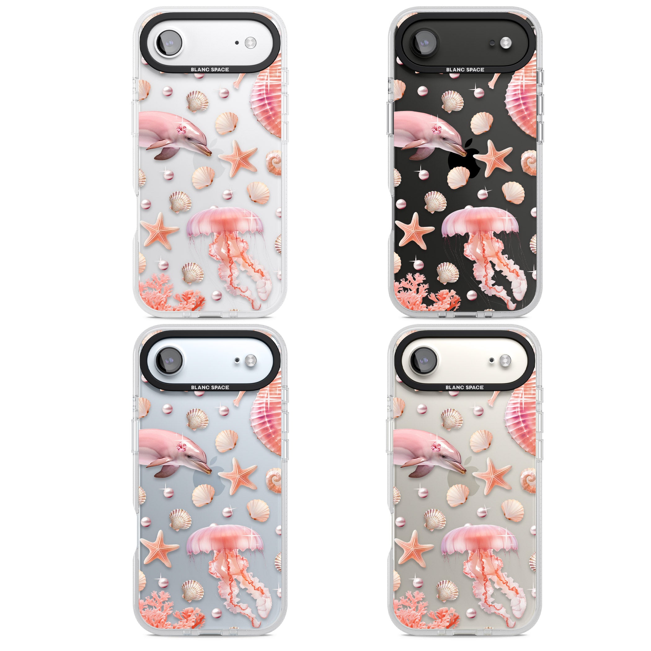 Pink Sealife iPhone 17 Air Impact Air Clear Phone Case APT Impact Protection