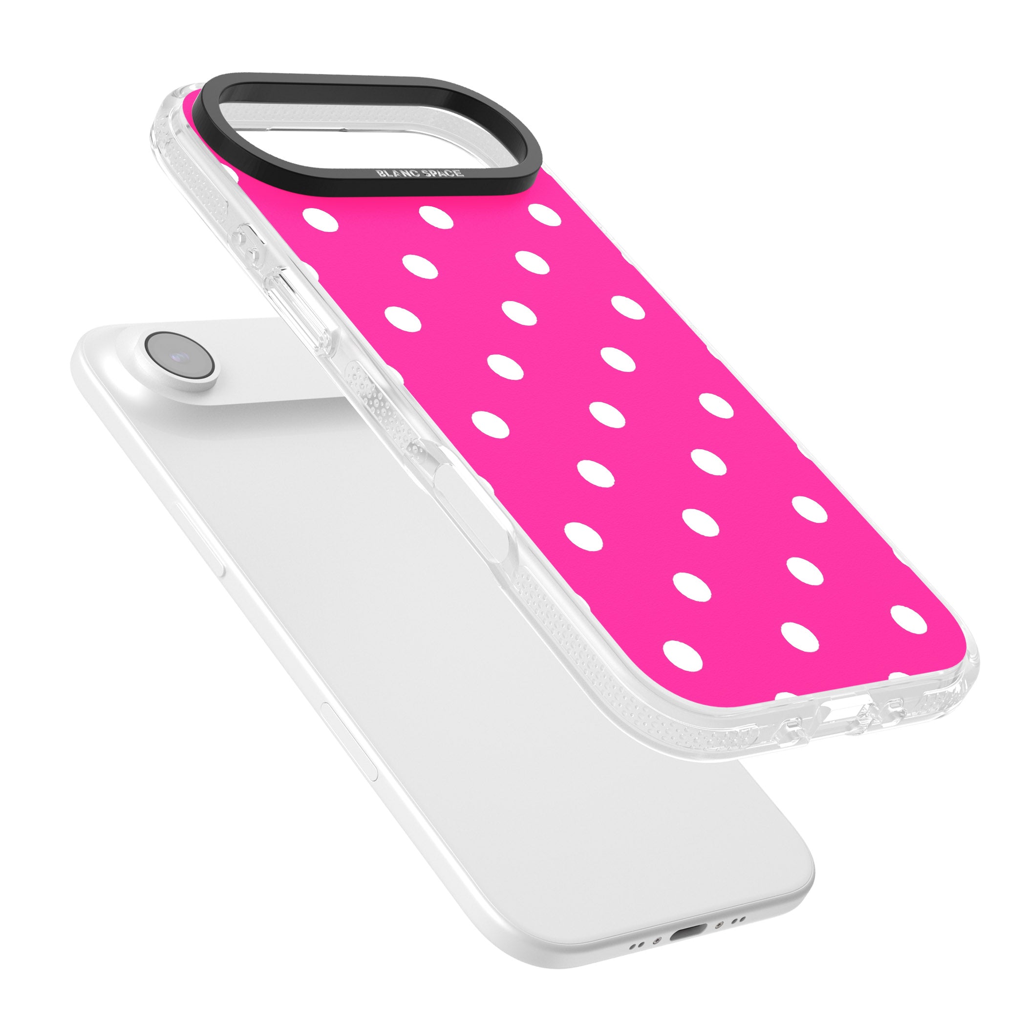 Pink Polka Dot iPhone 17 Air Impact Air Clear Phone Case Colours