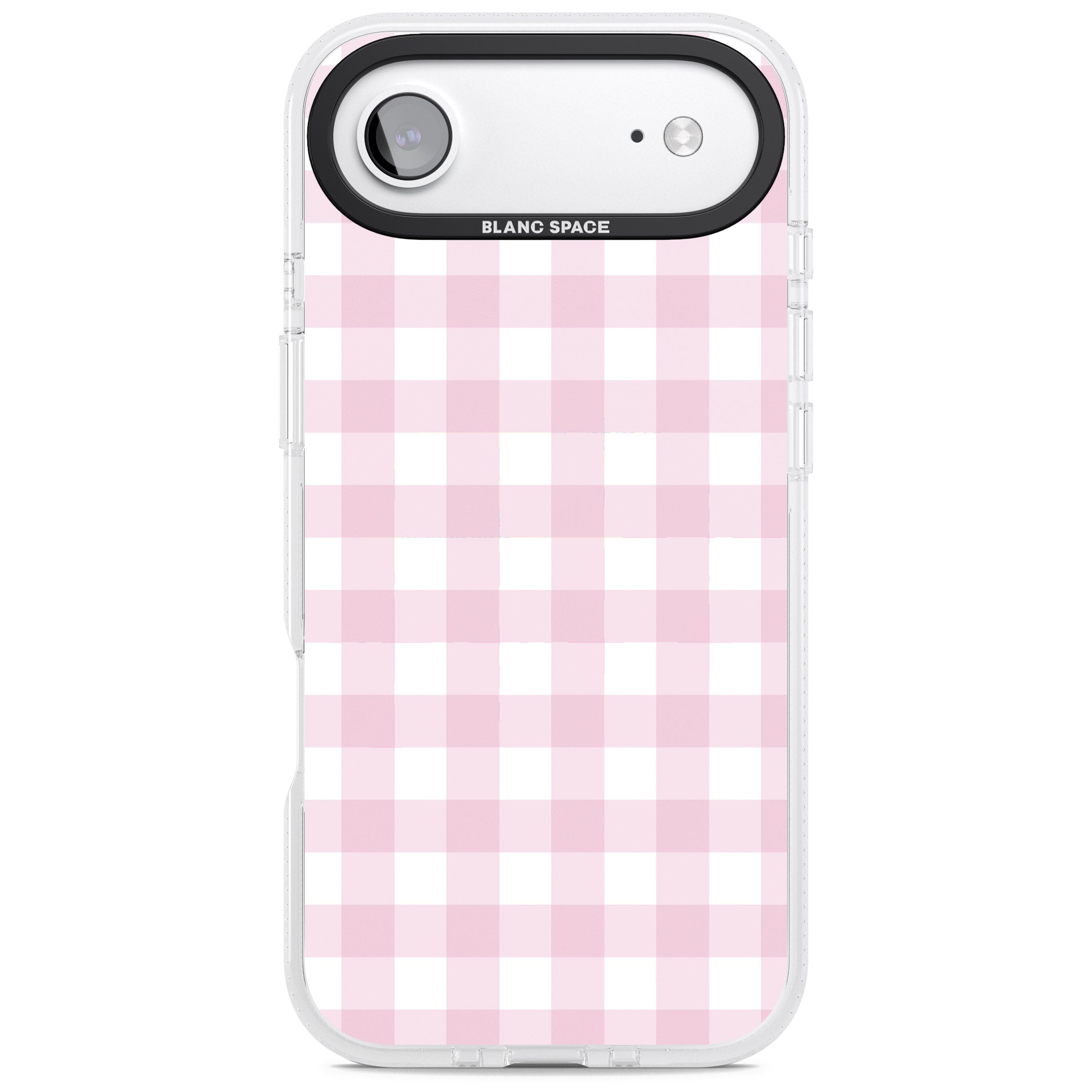 Pink Gingham Pattern iPhone 17 Air Impact Air Clear Phone Case
