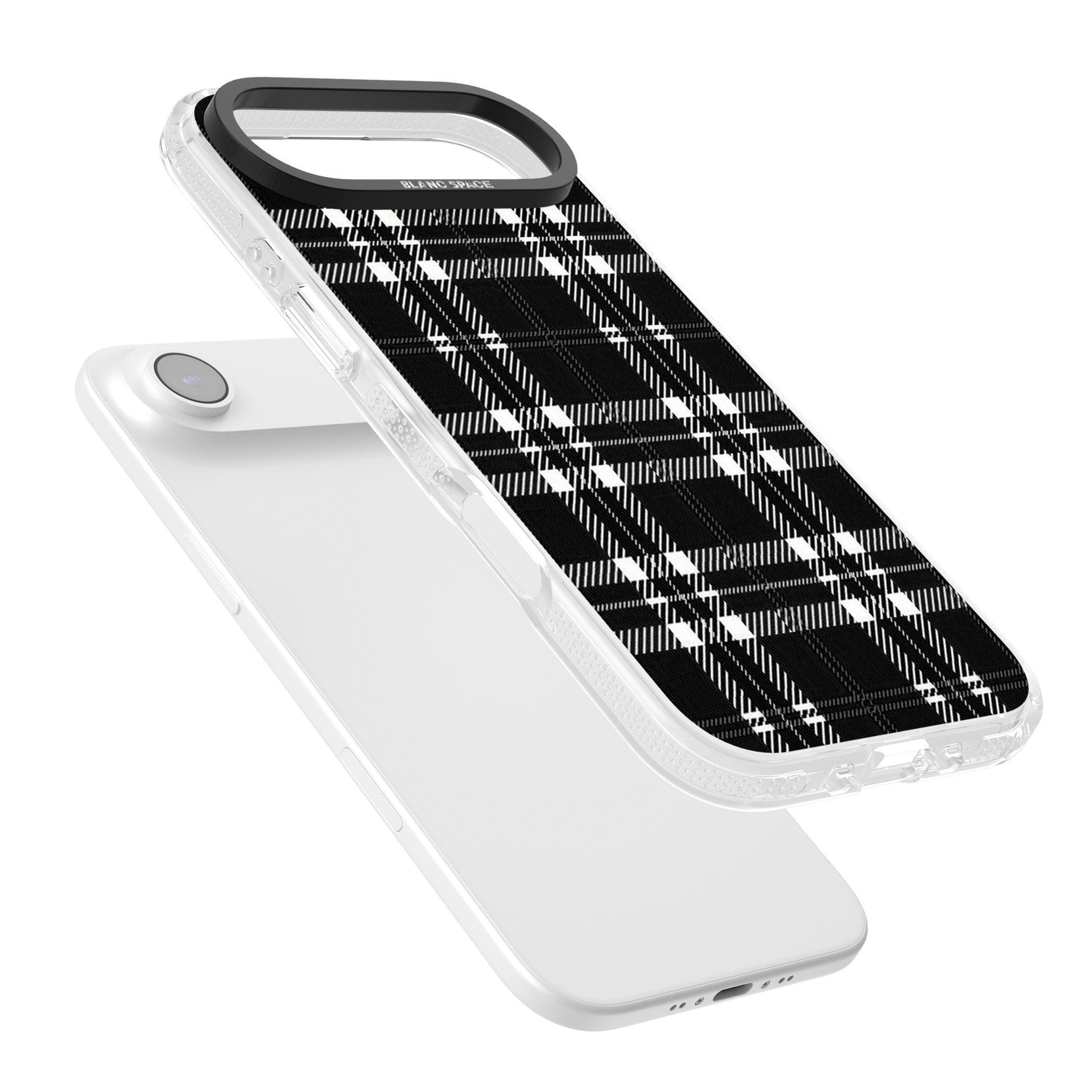 Divine Black Plaid iPhone 17 Air Impact Air Clear Phone Case Colours