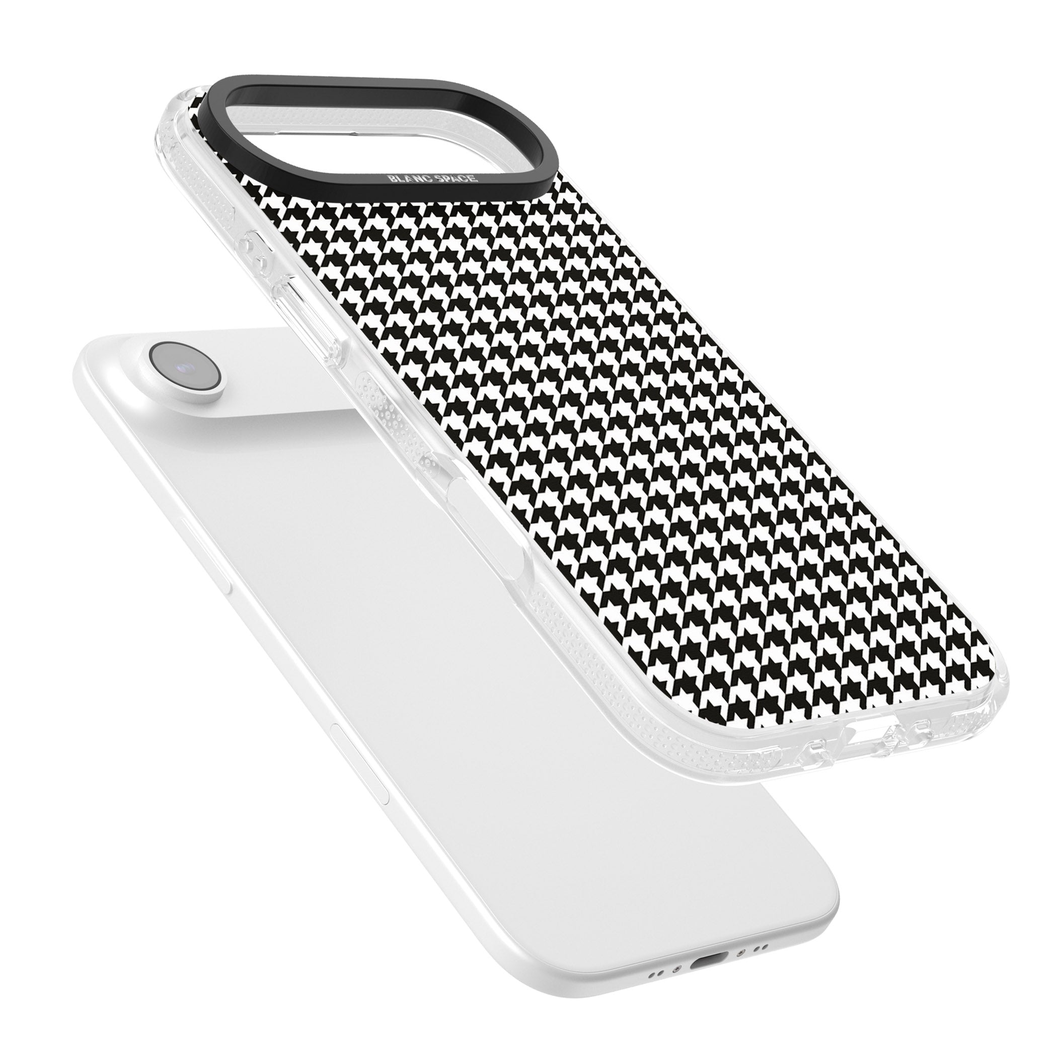 Chic Houndstooth Check iPhone 17 Air Impact Air Clear Phone Case Colours