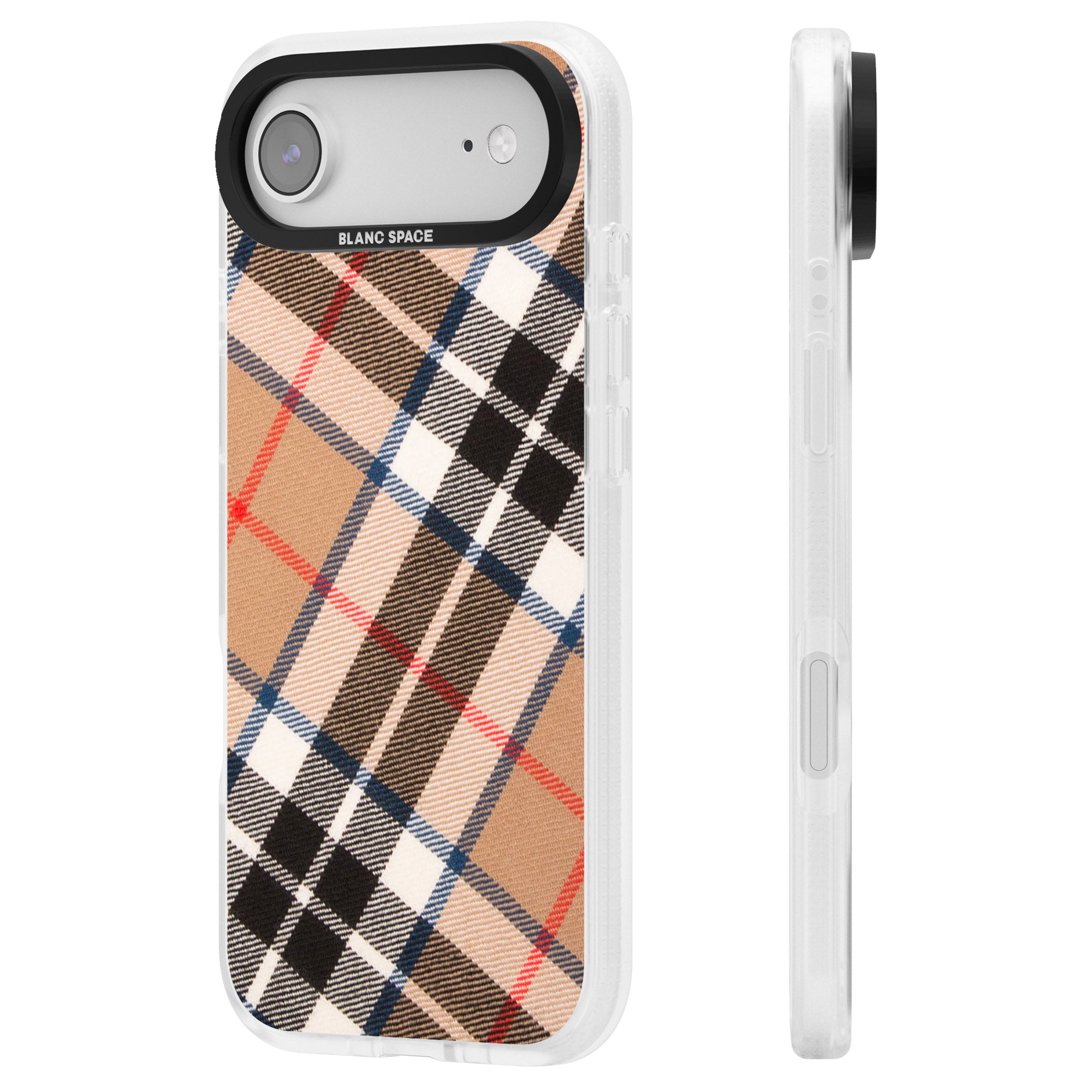 Haymarket Check iPhone 17 Air Impact Air Clear Phone Case Side Profile