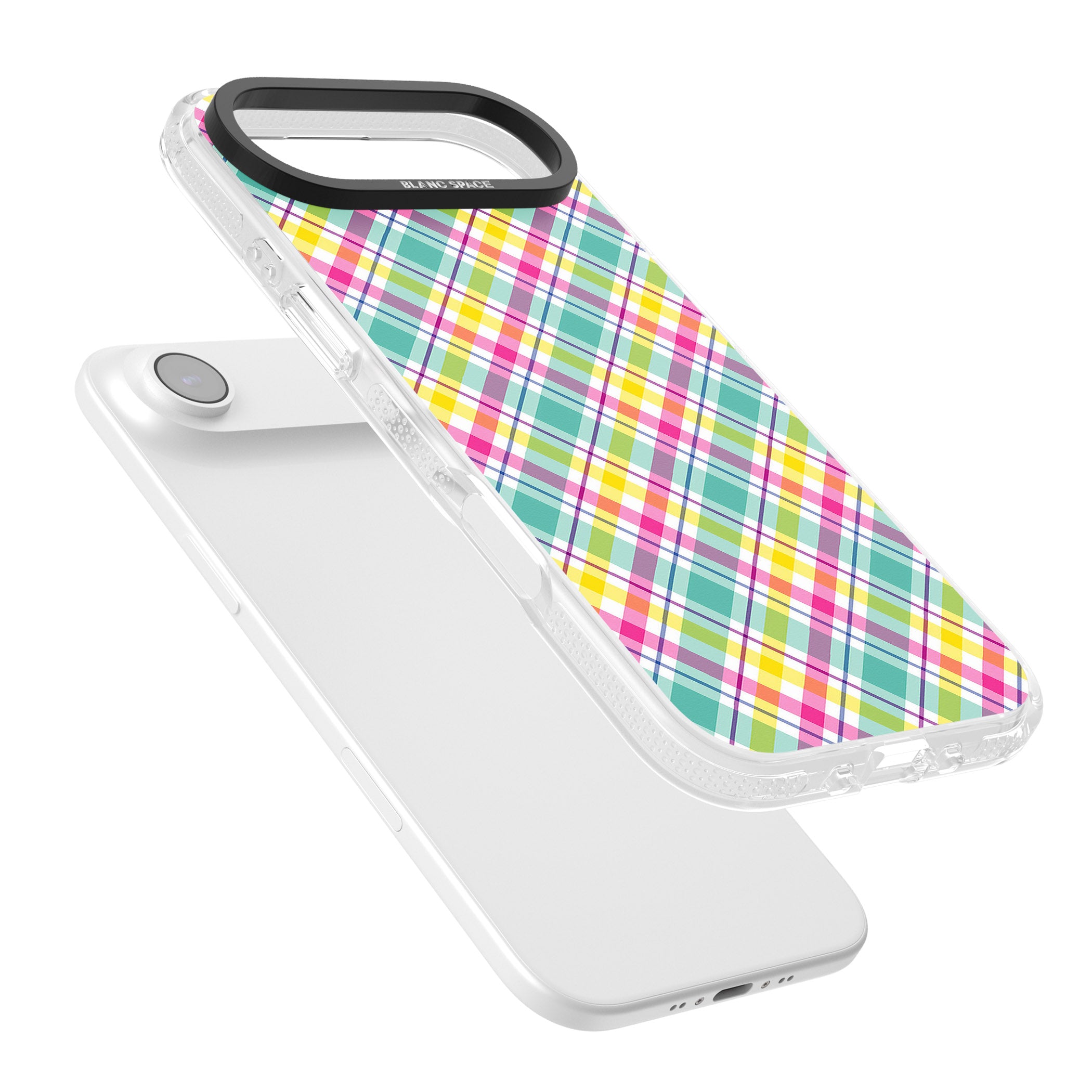Crosshatch Plaid iPhone 17 Air Impact Air Clear Phone Case Colours