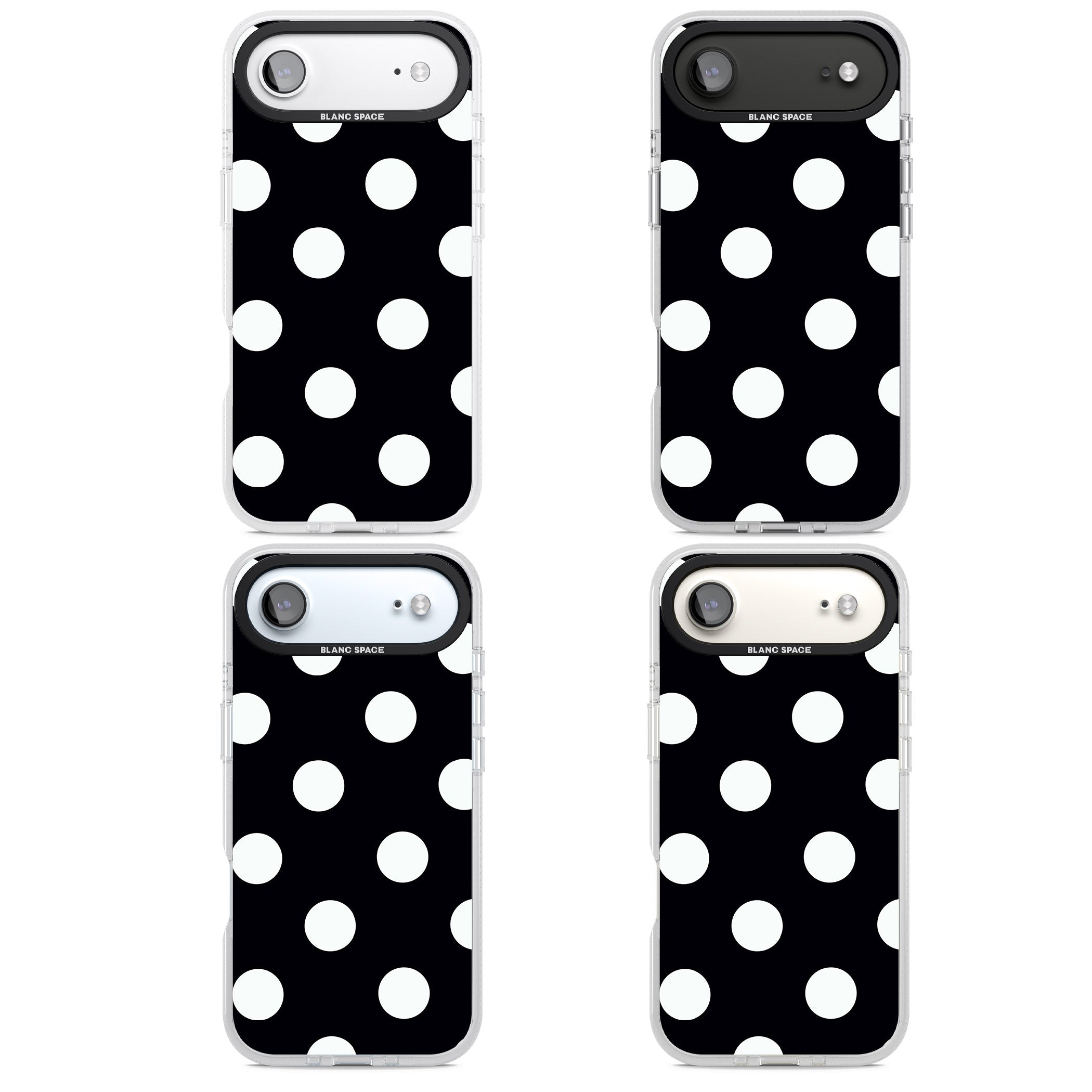 Chic Black Polka Dot iPhone 17 Air Impact Air Clear Phone Case APT Impact Protection