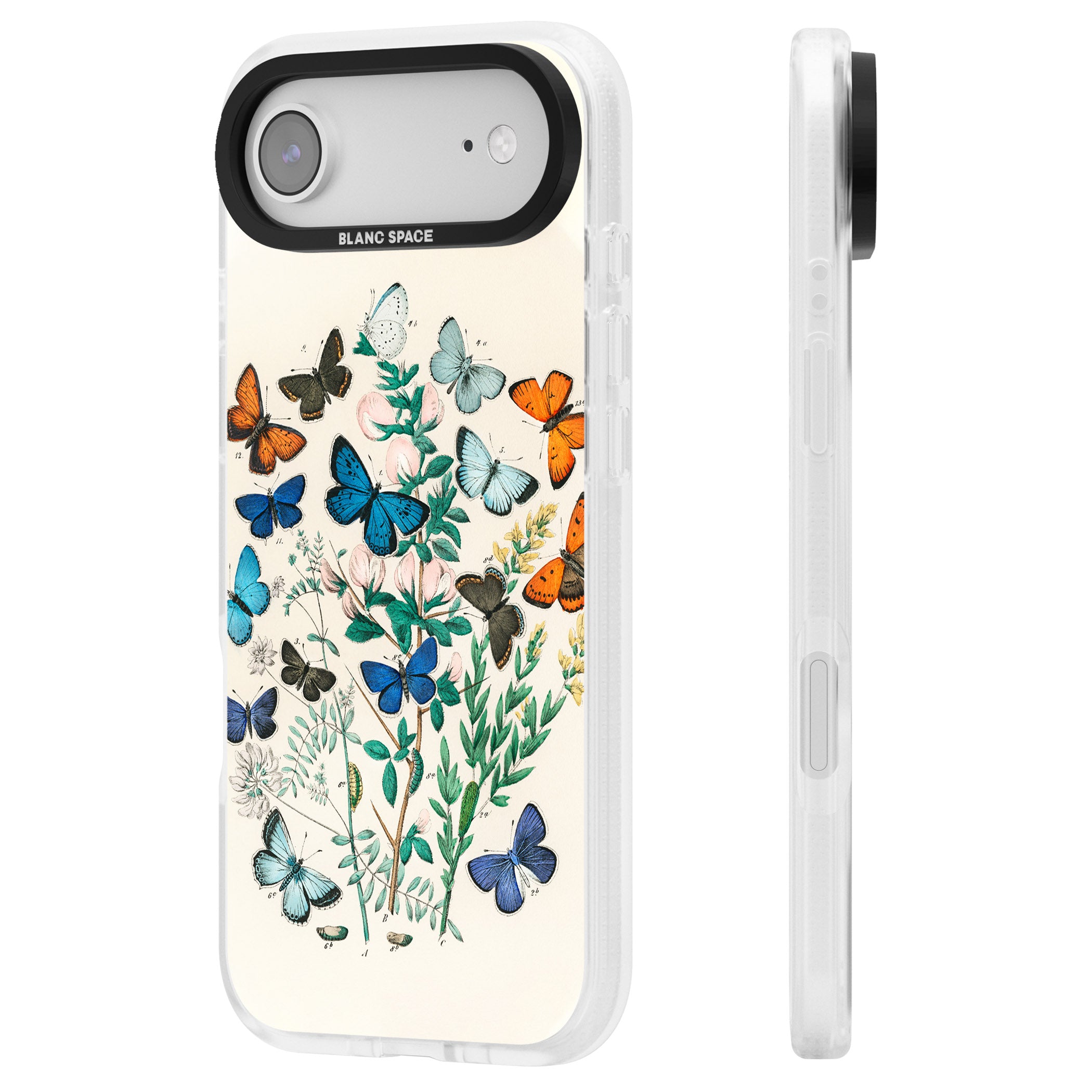 European Butterflies iPhone 17 Air Impact Air Clear Phone Case Side Profile