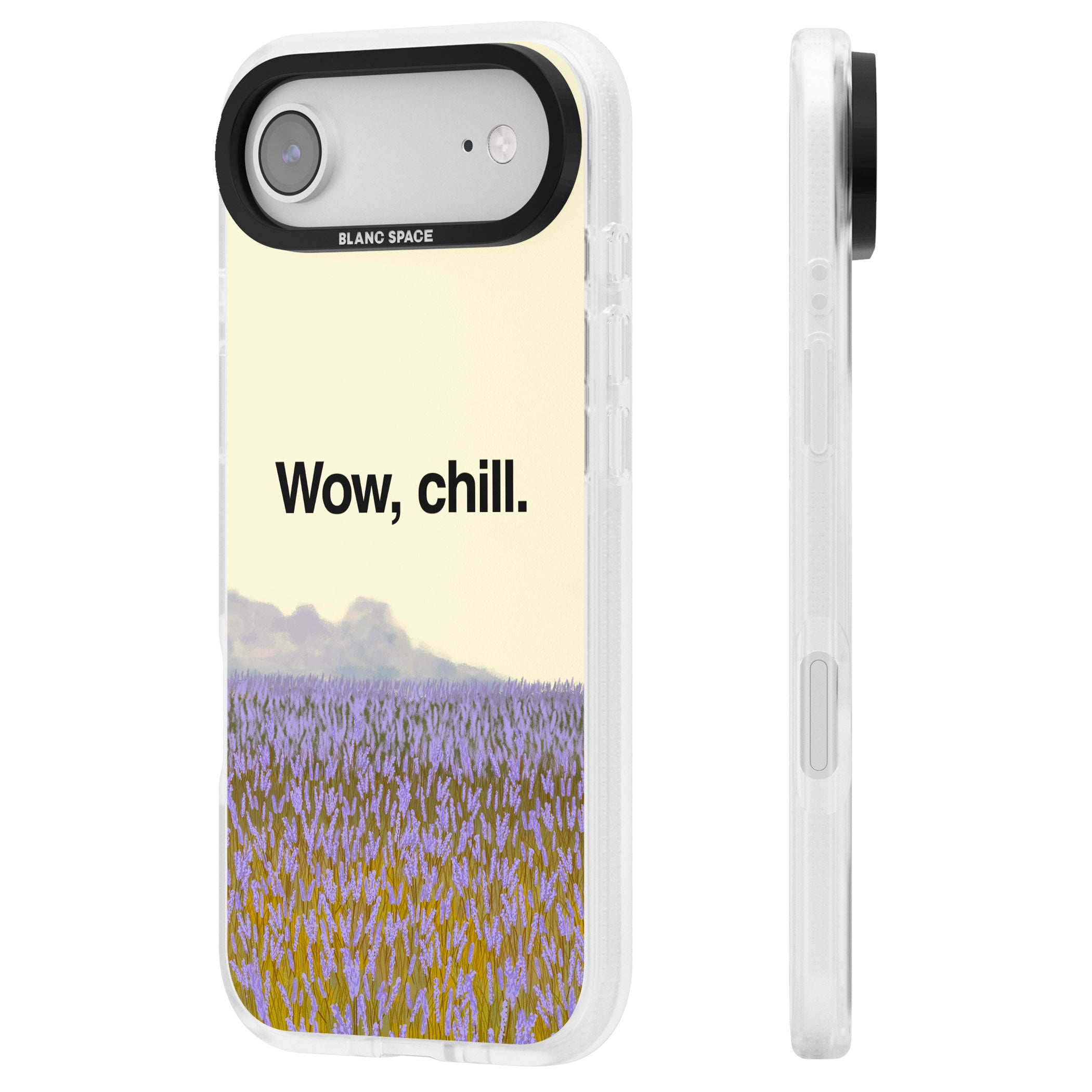 Wow, Chill iPhone 17 Air Impact Air Clear Phone Case Side Profile