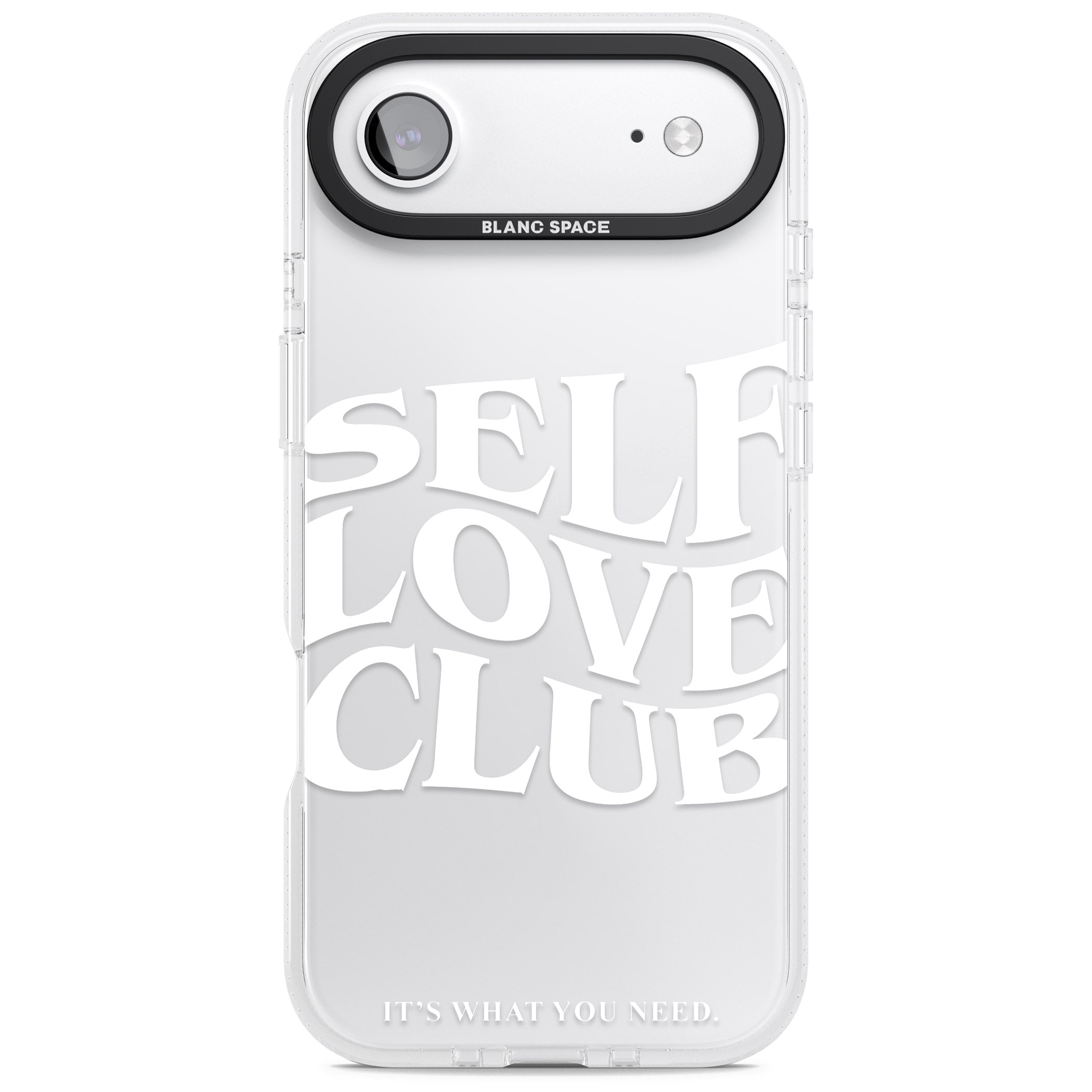 Self Love Club White iPhone 17 Air Impact Air Clear Phone Case
