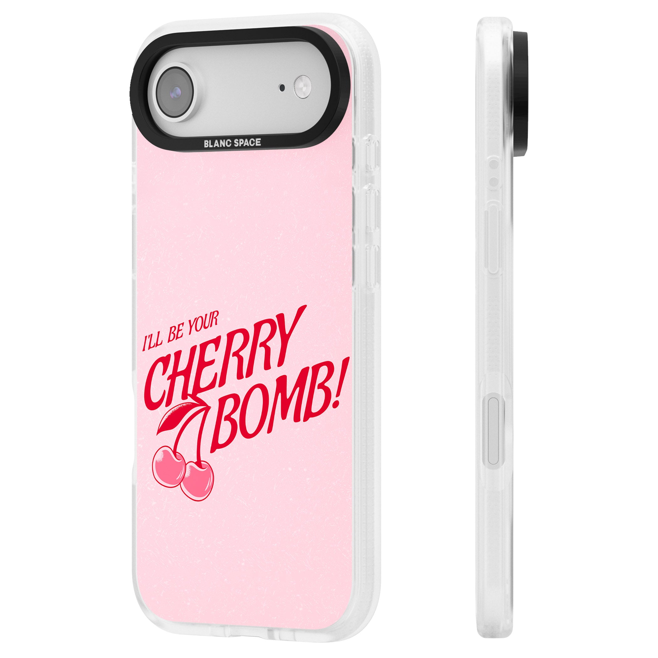Your Cherry Bomb iPhone 17 Air Impact Air Clear Phone Case Side Profile