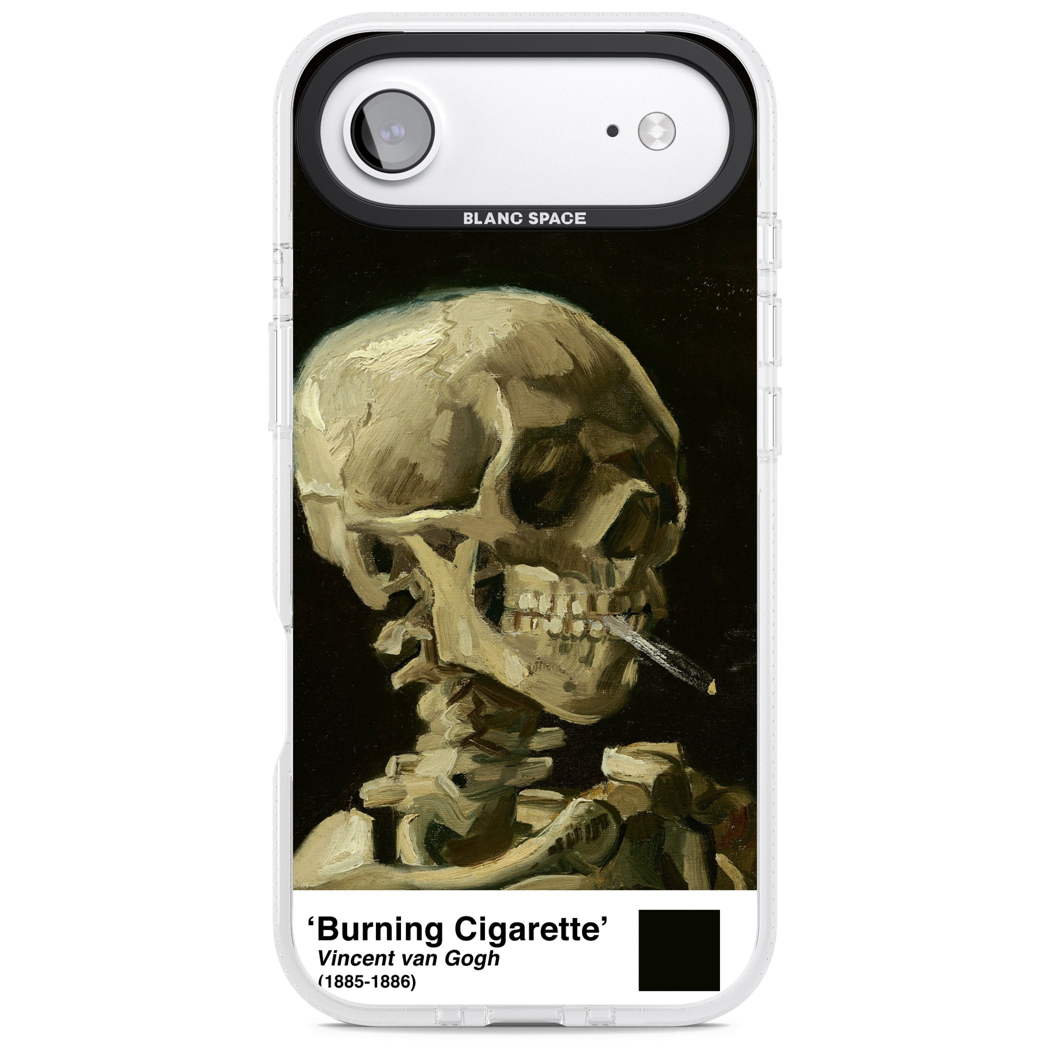 Skull Of A Skeleton With Burning Cigarette iPhone 17 Air Impact Air Clear Phone Case