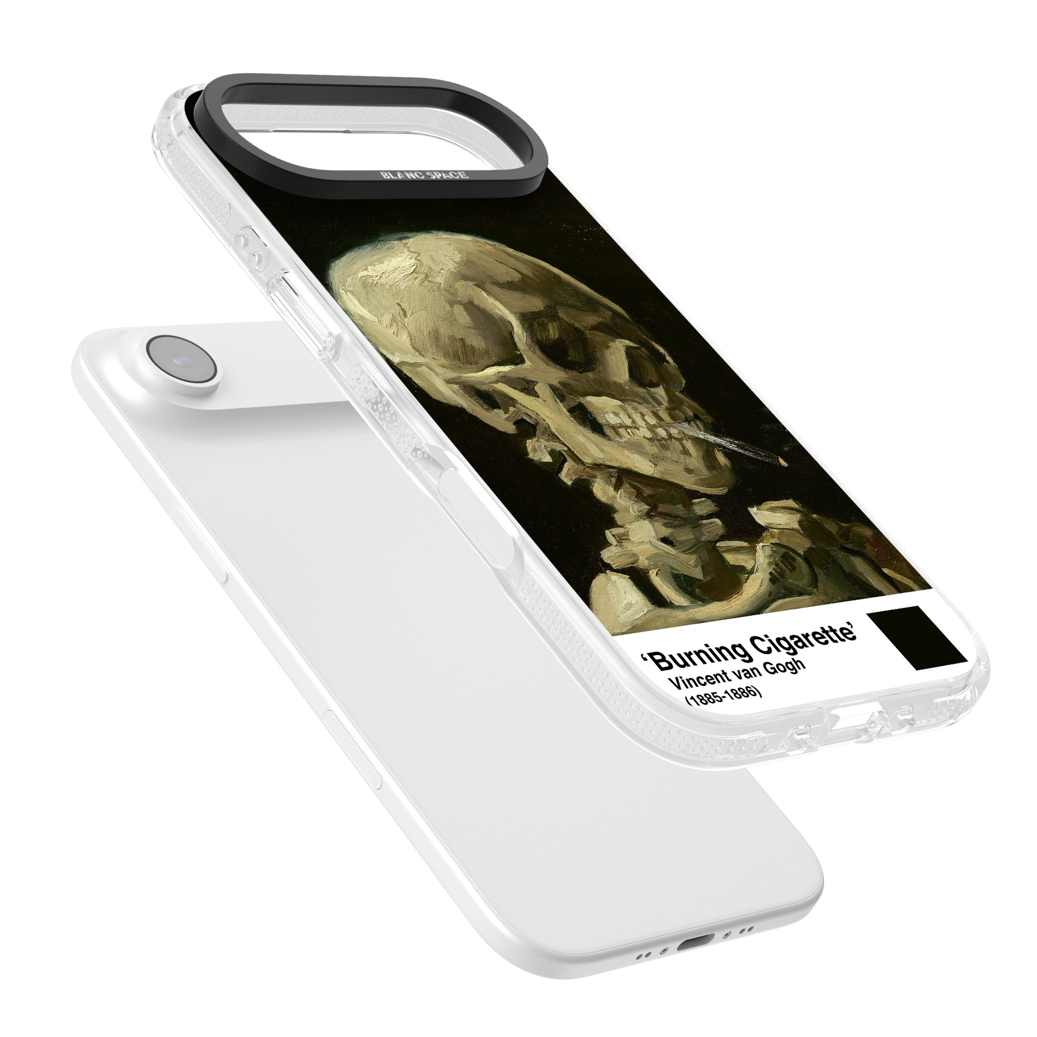 Skull Of A Skeleton With Burning Cigarette iPhone 17 Air Impact Air Clear Phone Case Colours