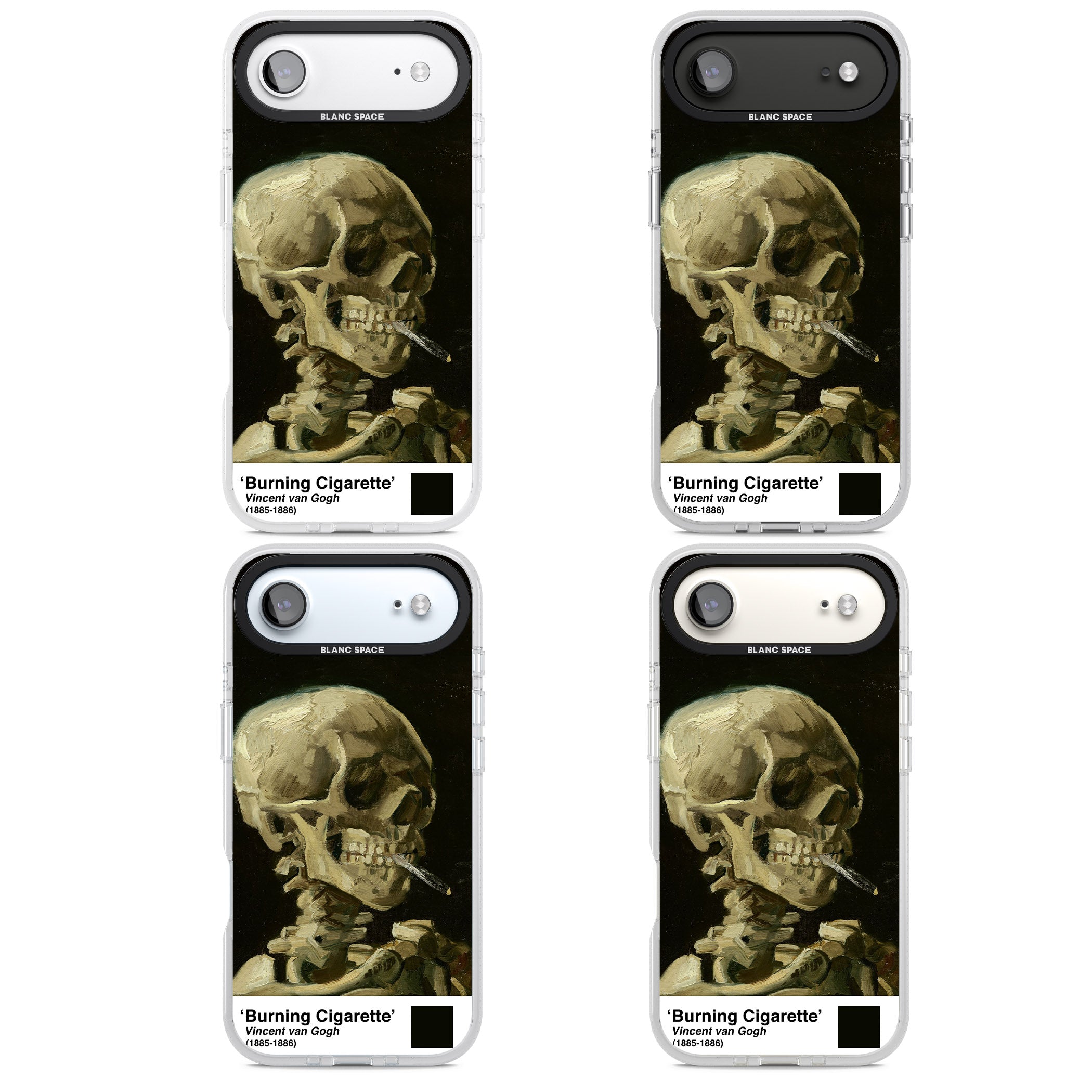 Skull Of A Skeleton With Burning Cigarette iPhone 17 Air Impact Air Clear Phone Case APT Impact Protection