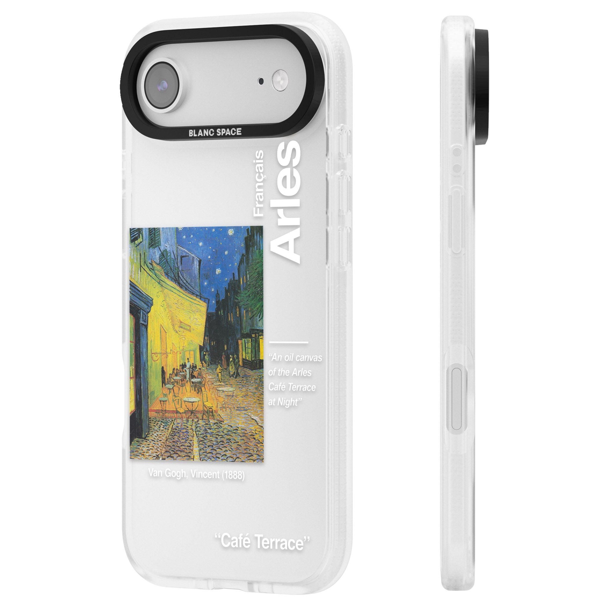 Cafe Terrace At Night iPhone 17 Air Impact Air Clear Phone Case Side Profile