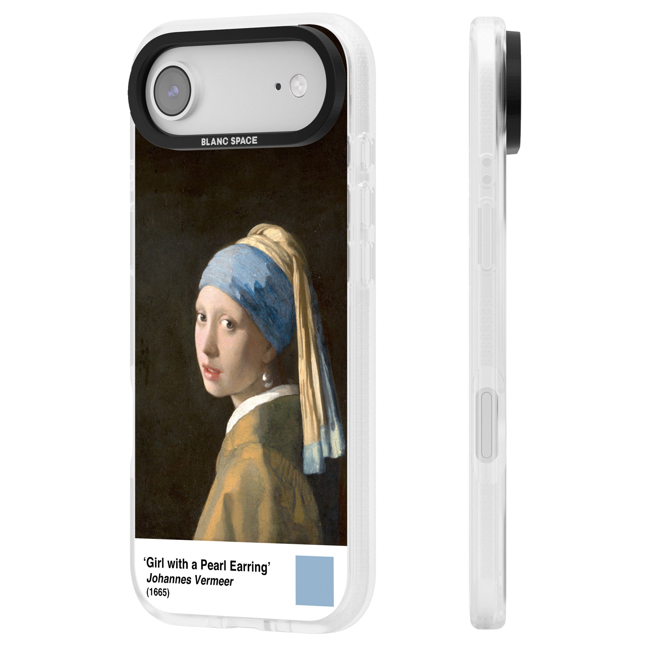 Girl With A Pearl Earring iPhone 17 Air Impact Air Clear Phone Case Side Profile