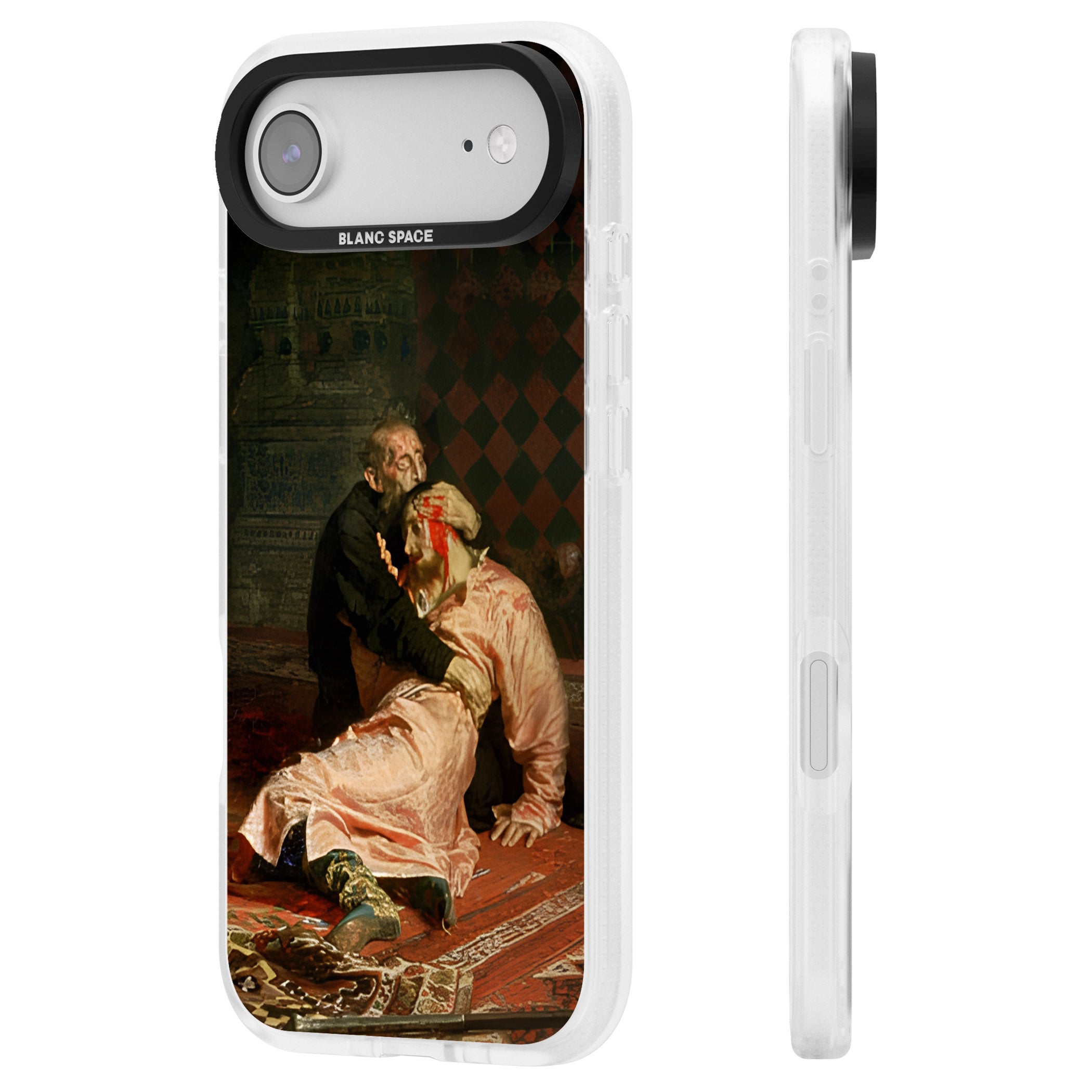 Ivan The Terrible & His Son iPhone 17 Air Impact Air Clear Phone Case Side Profile