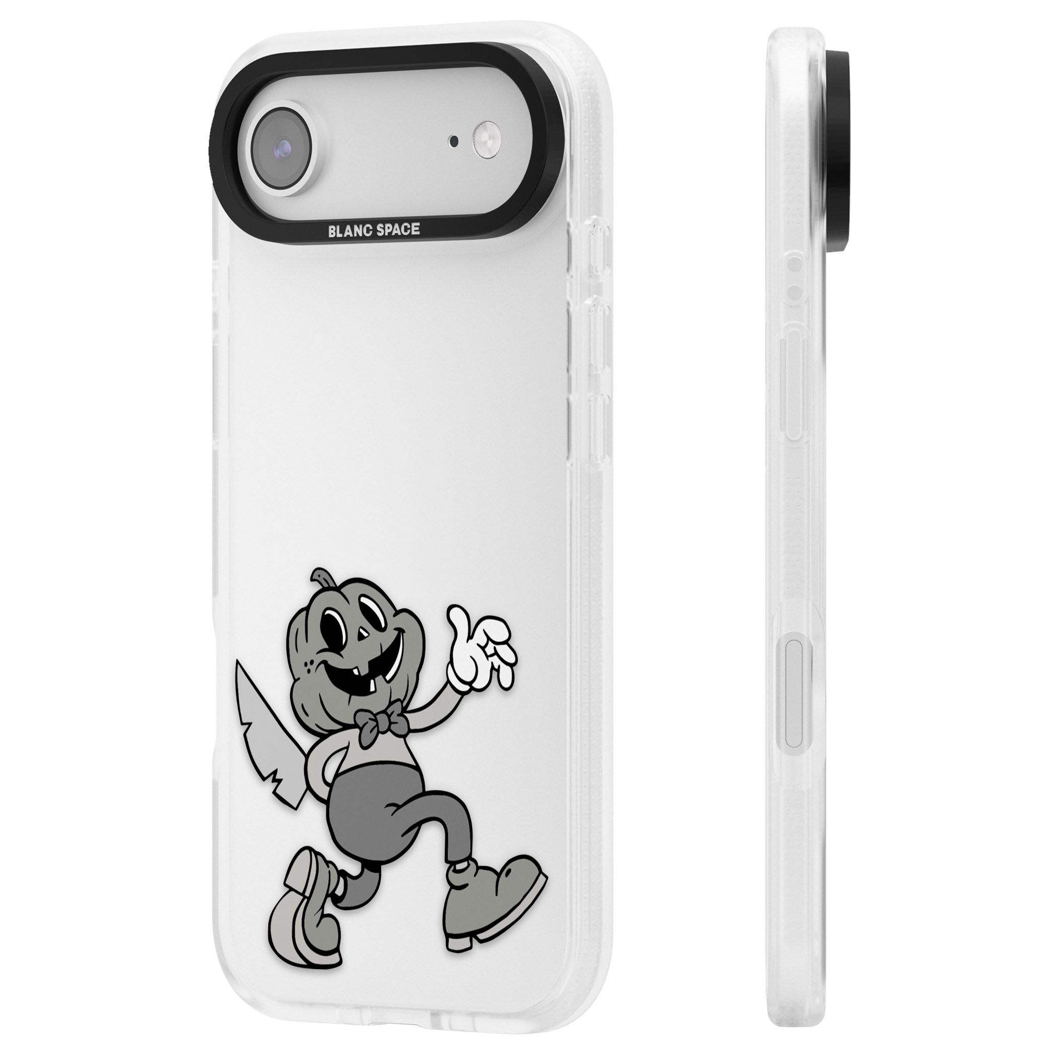 Jack O' Slasher iPhone 17 Air Impact Air Clear Phone Case Side Profile