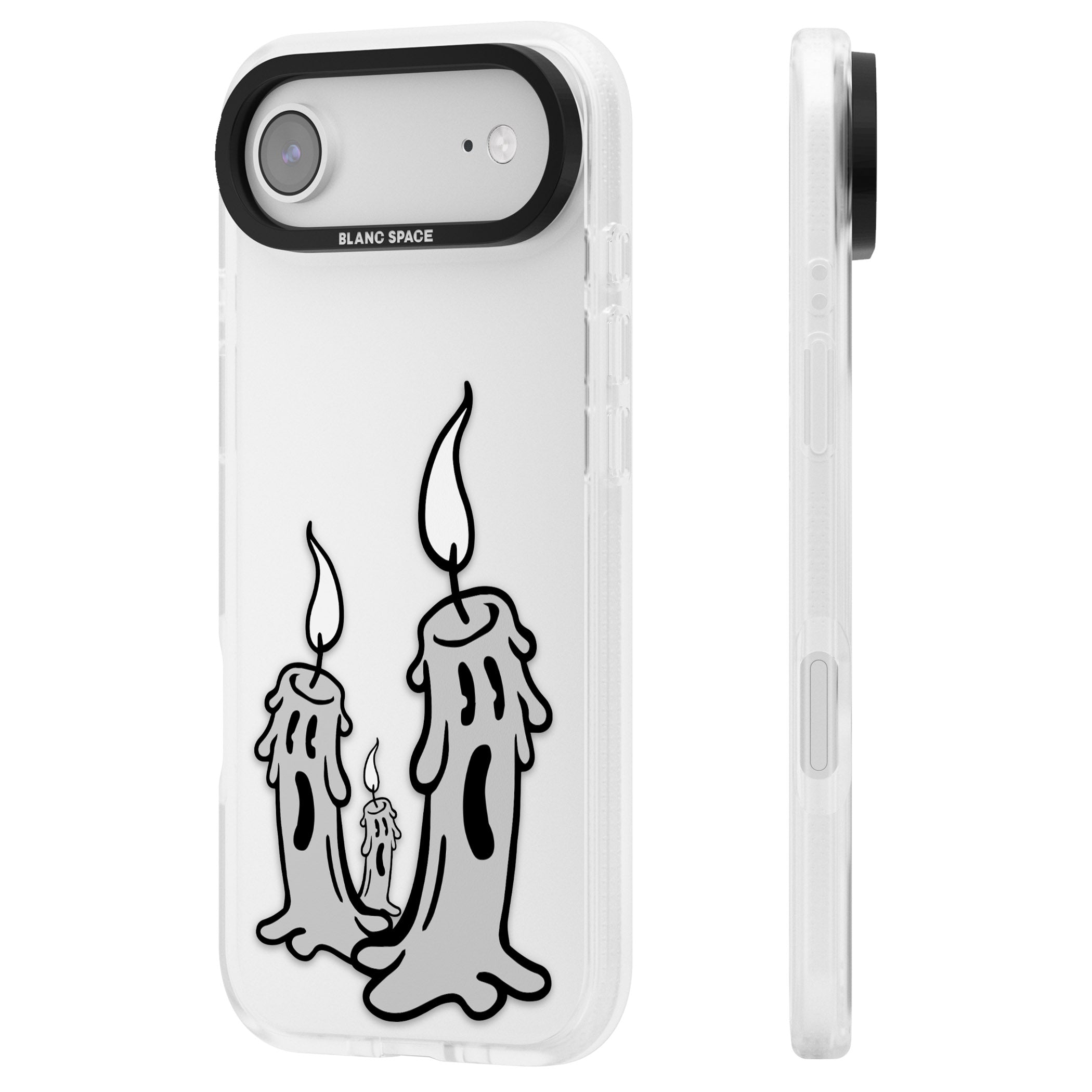 Candle Lit iPhone 17 Air Impact Air Clear Phone Case Side Profile