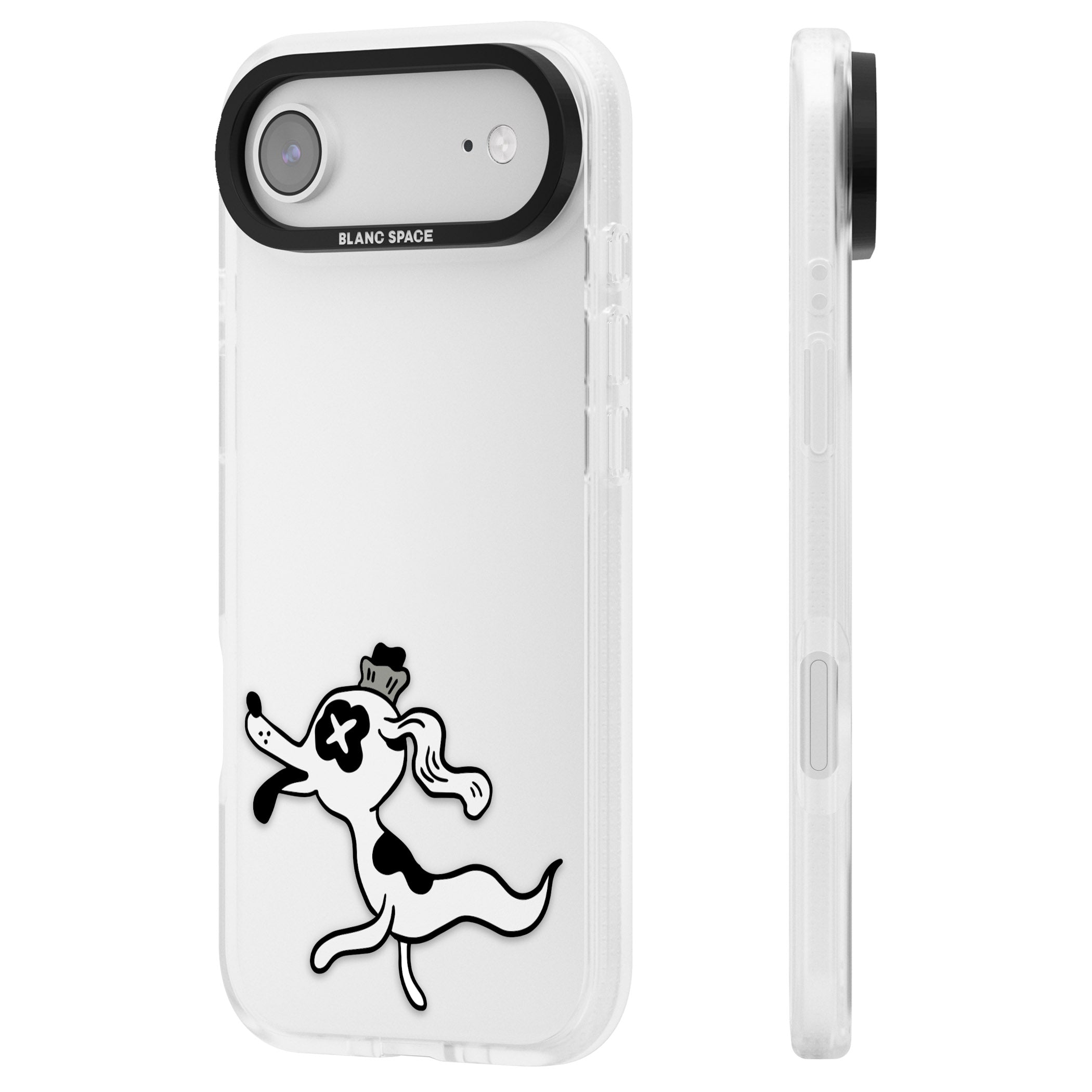 Dog Spirit iPhone 17 Air Impact Air Clear Phone Case Side Profile