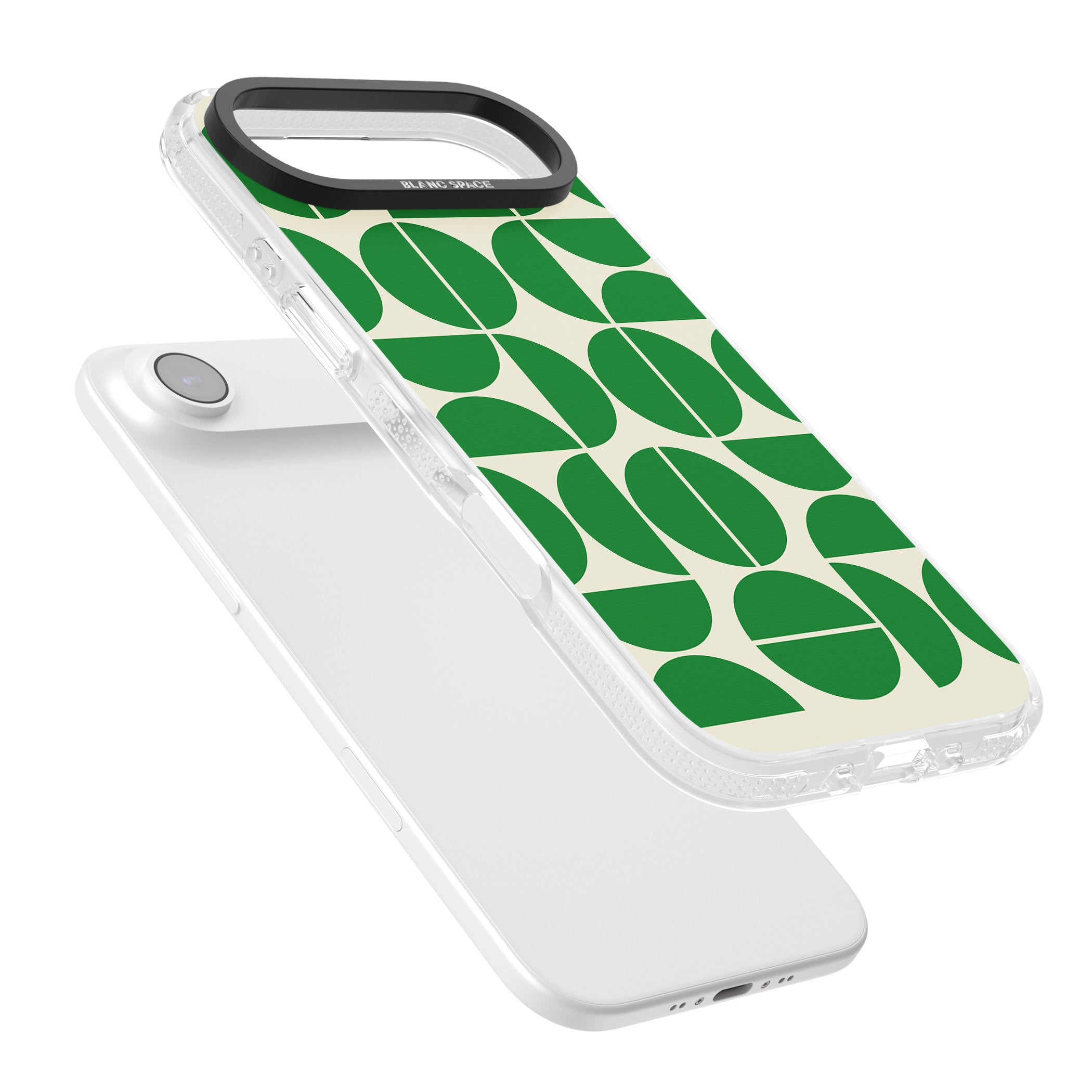 Retro Green Circles iPhone 17 Air Impact Air Clear Phone Case Colours