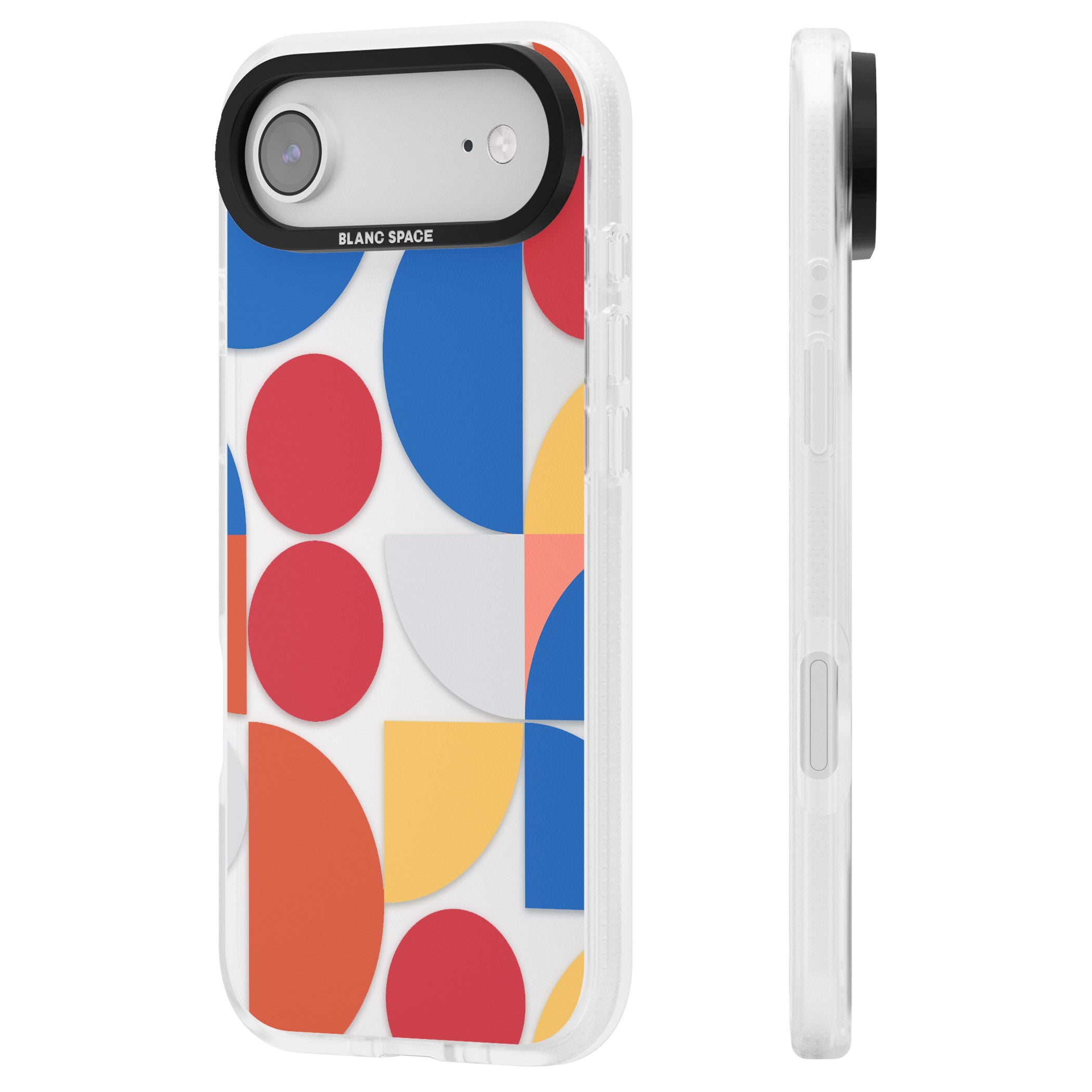 Abstract Colorful Geometric iPhone 17 Air Impact Air Clear Phone Case Side Profile