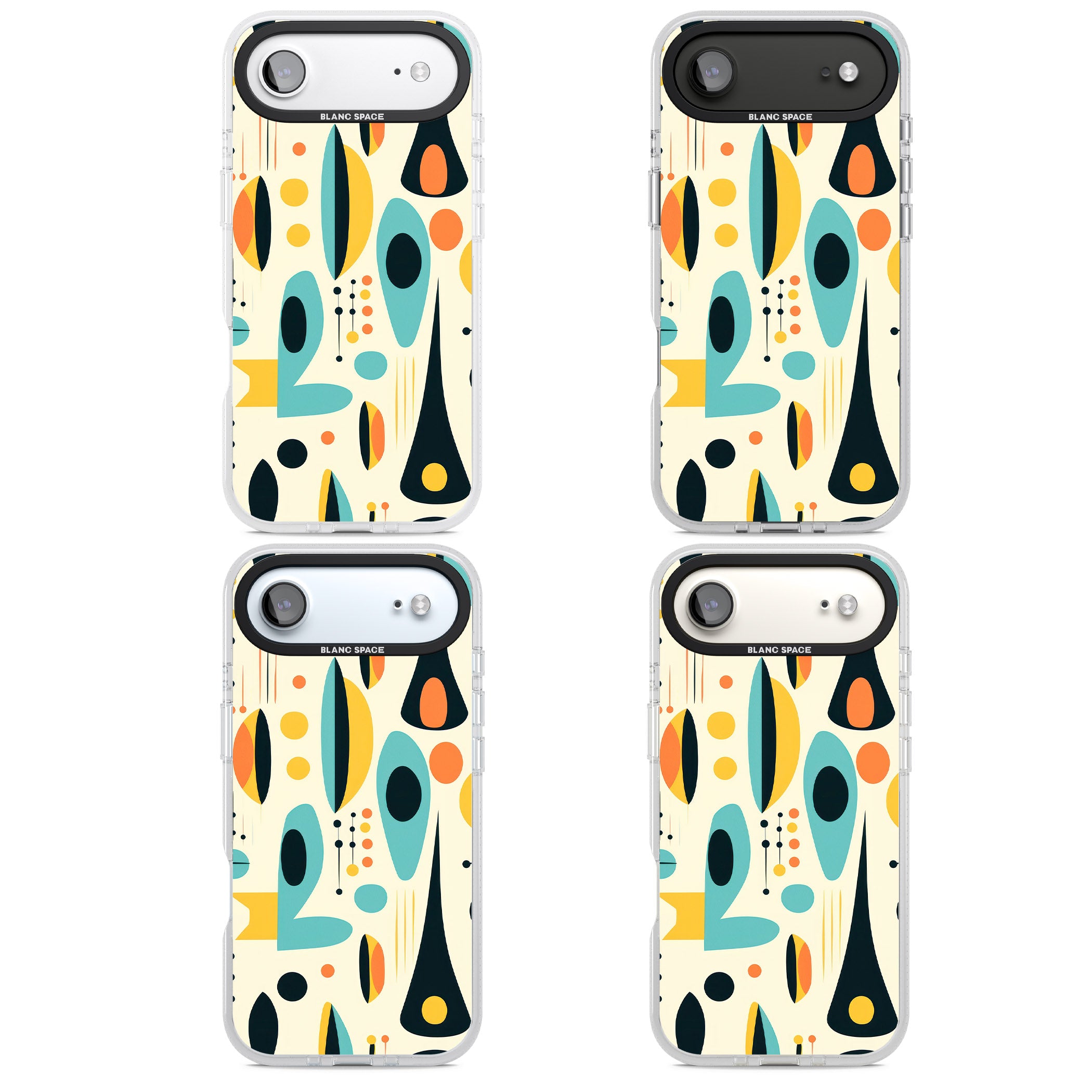 Mid Century Atomic Pattern iPhone 17 Air Impact Air Clear Phone Case APT Impact Protection