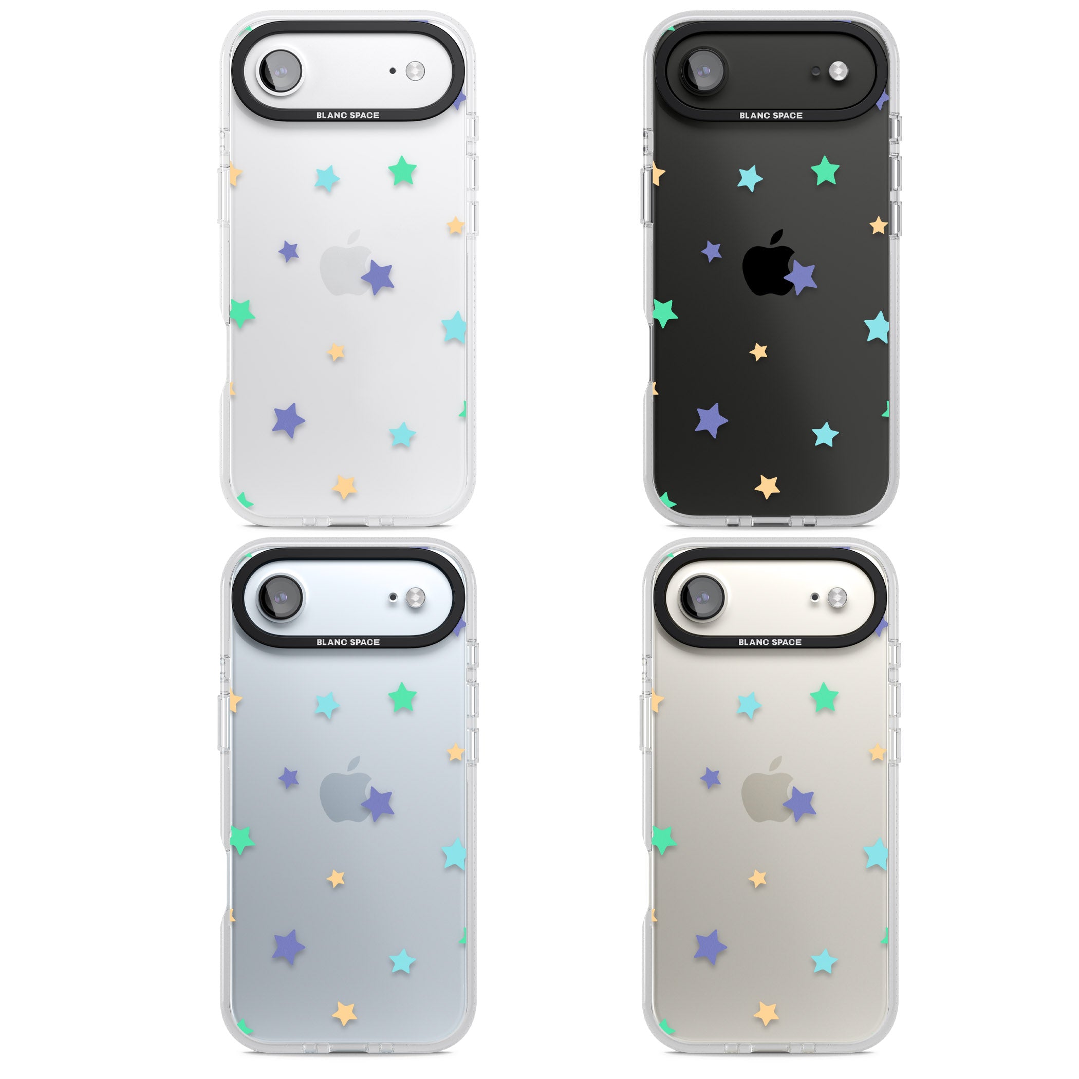 Pastel Star Pattern iPhone 17 Air Impact Air Clear Phone Case APT Impact Protection