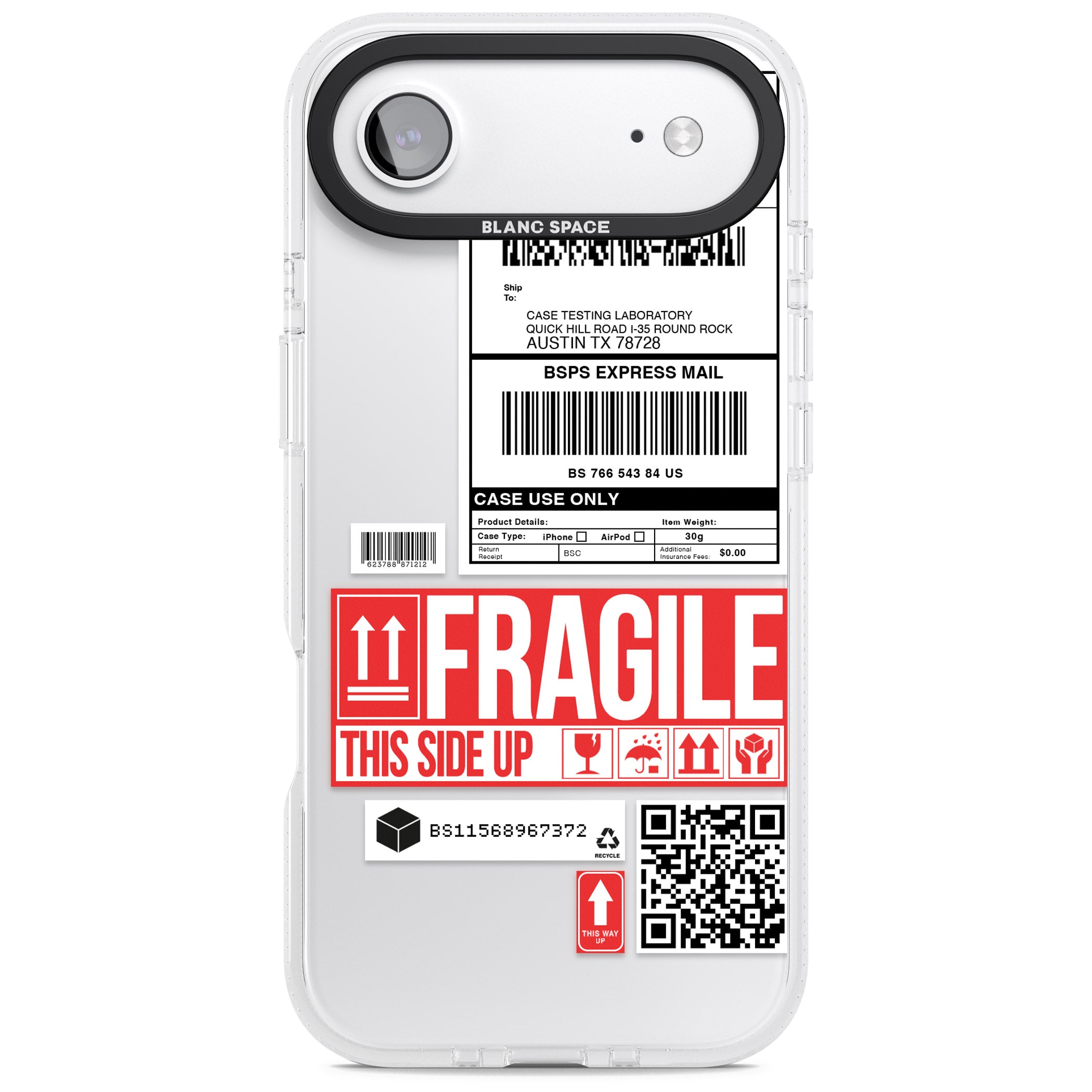 Shipping Label iPhone 17 Air Impact Air Clear Phone Case