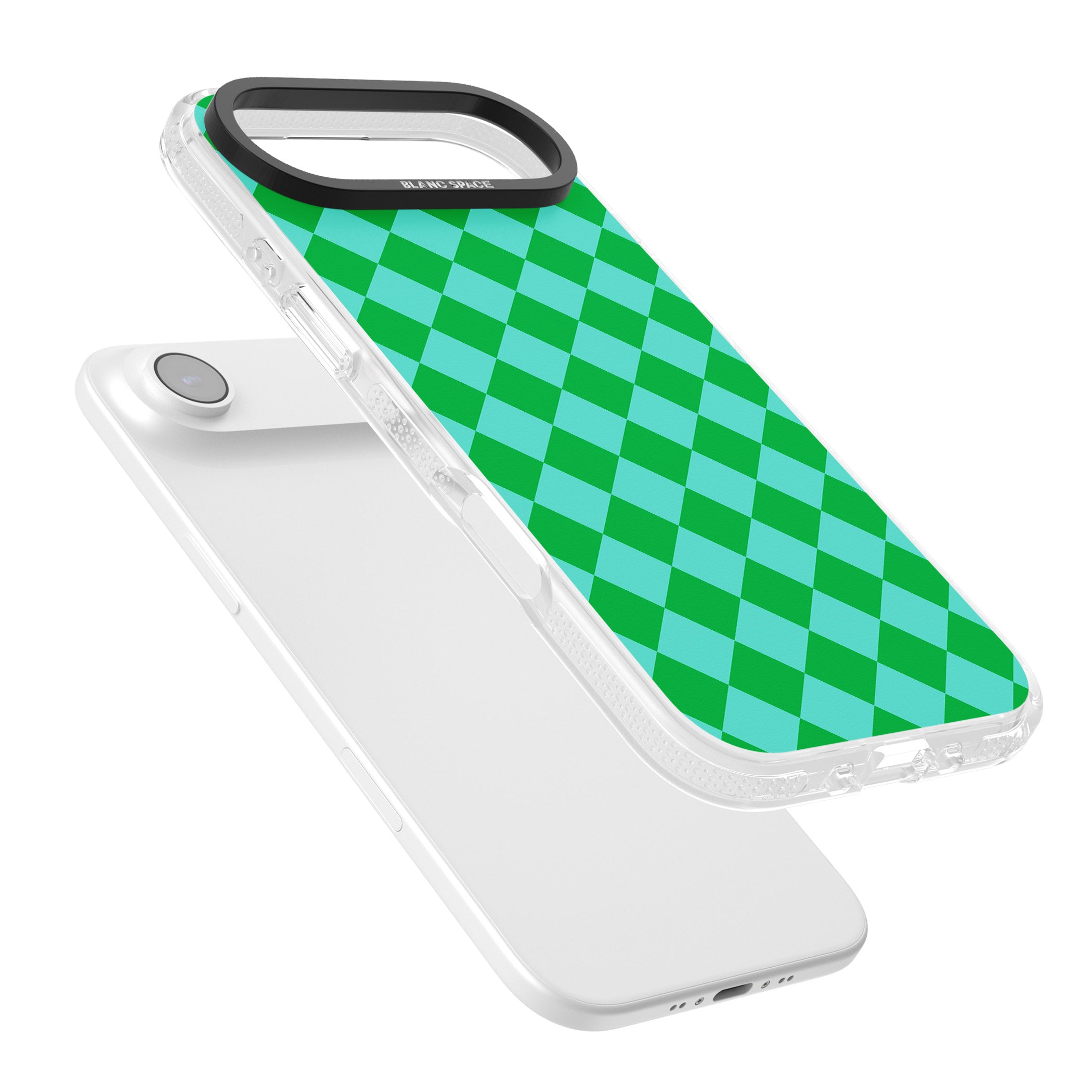 Retro Green Diamond Plaid iPhone 17 Air Impact Air Clear Phone Case Colours