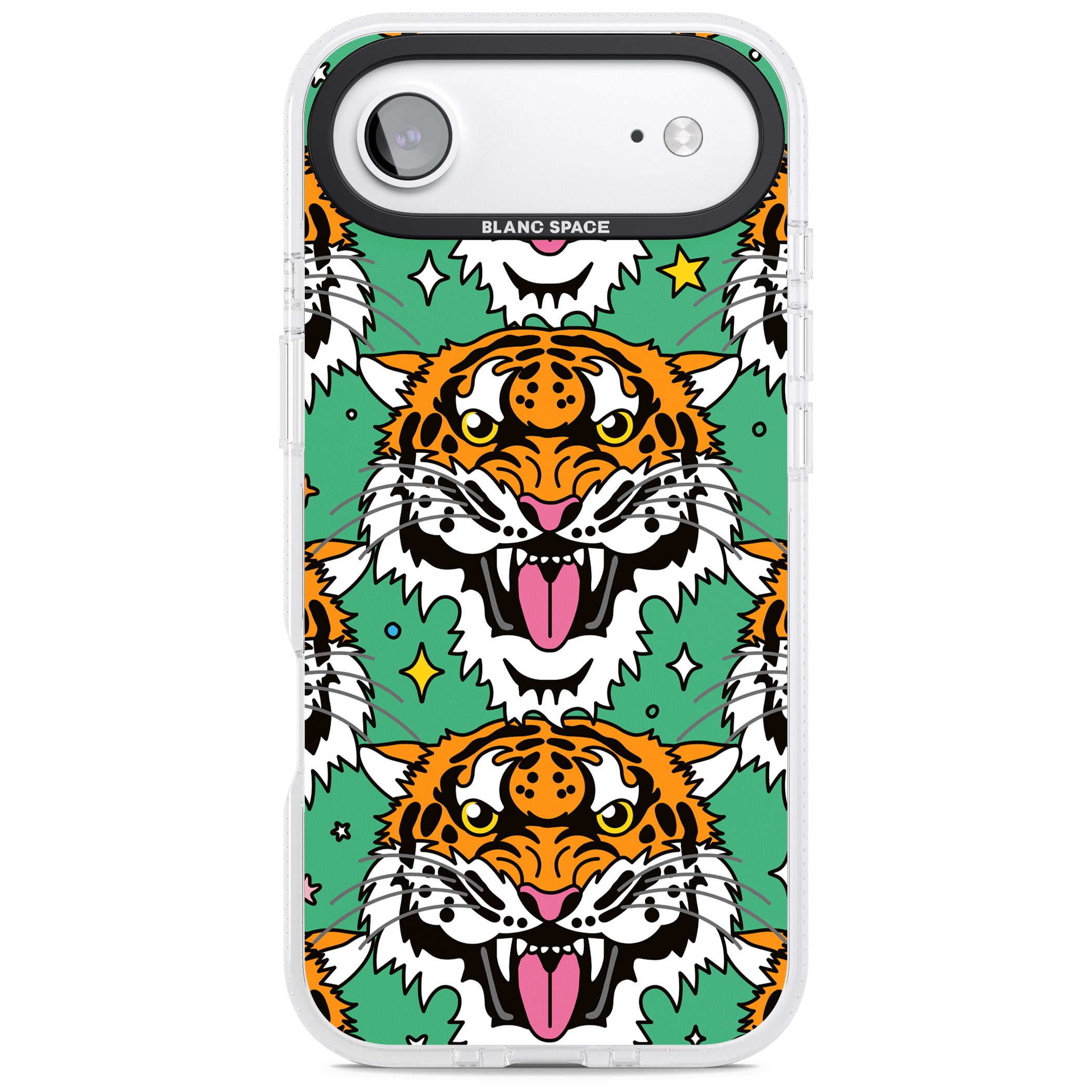 Fierce Jungle Tigers (Green) iPhone 17 Air Impact Air Clear Phone Case