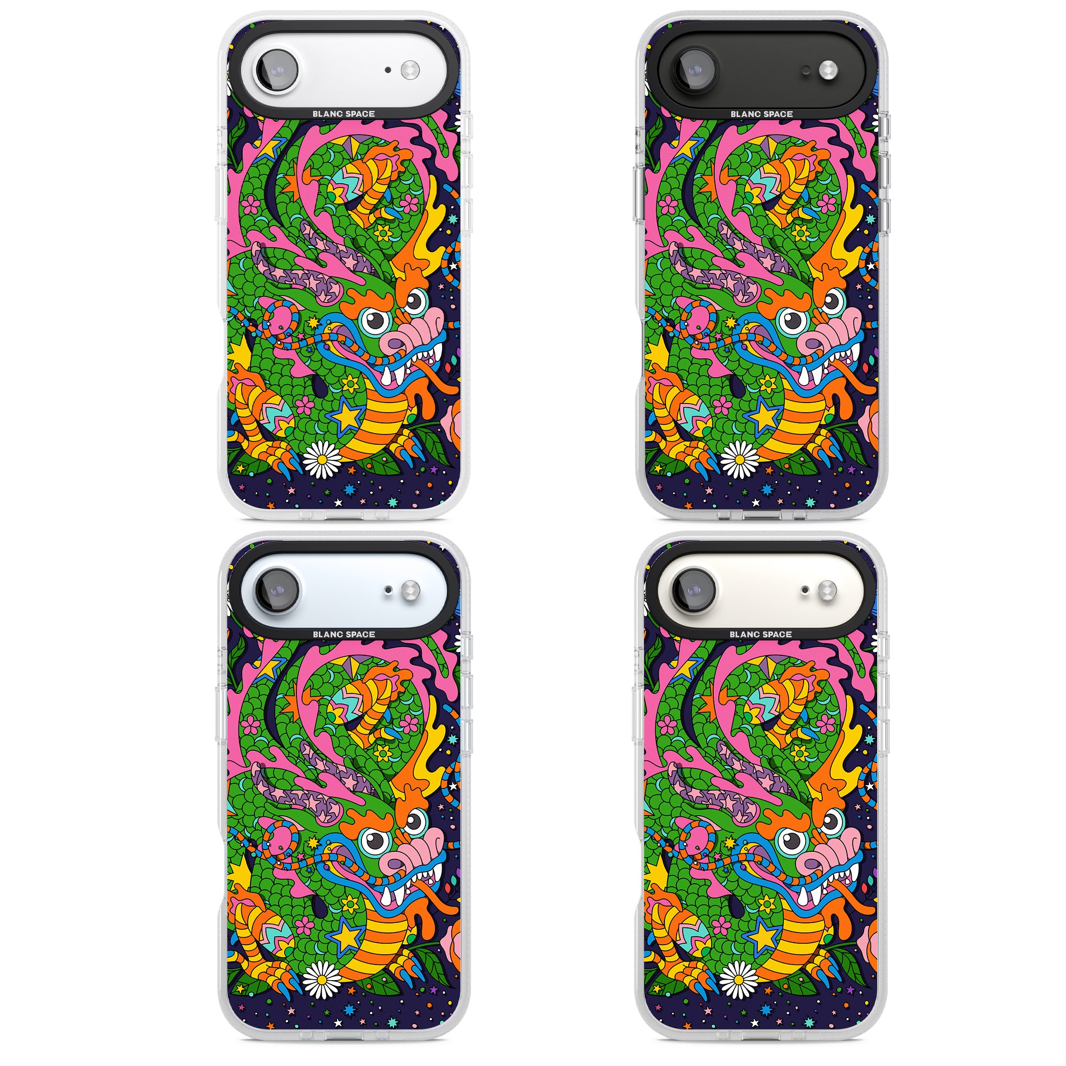 Psychedelic Jungle Dragon (Purple) iPhone 17 Air Impact Air Clear Phone Case APT Impact Protection