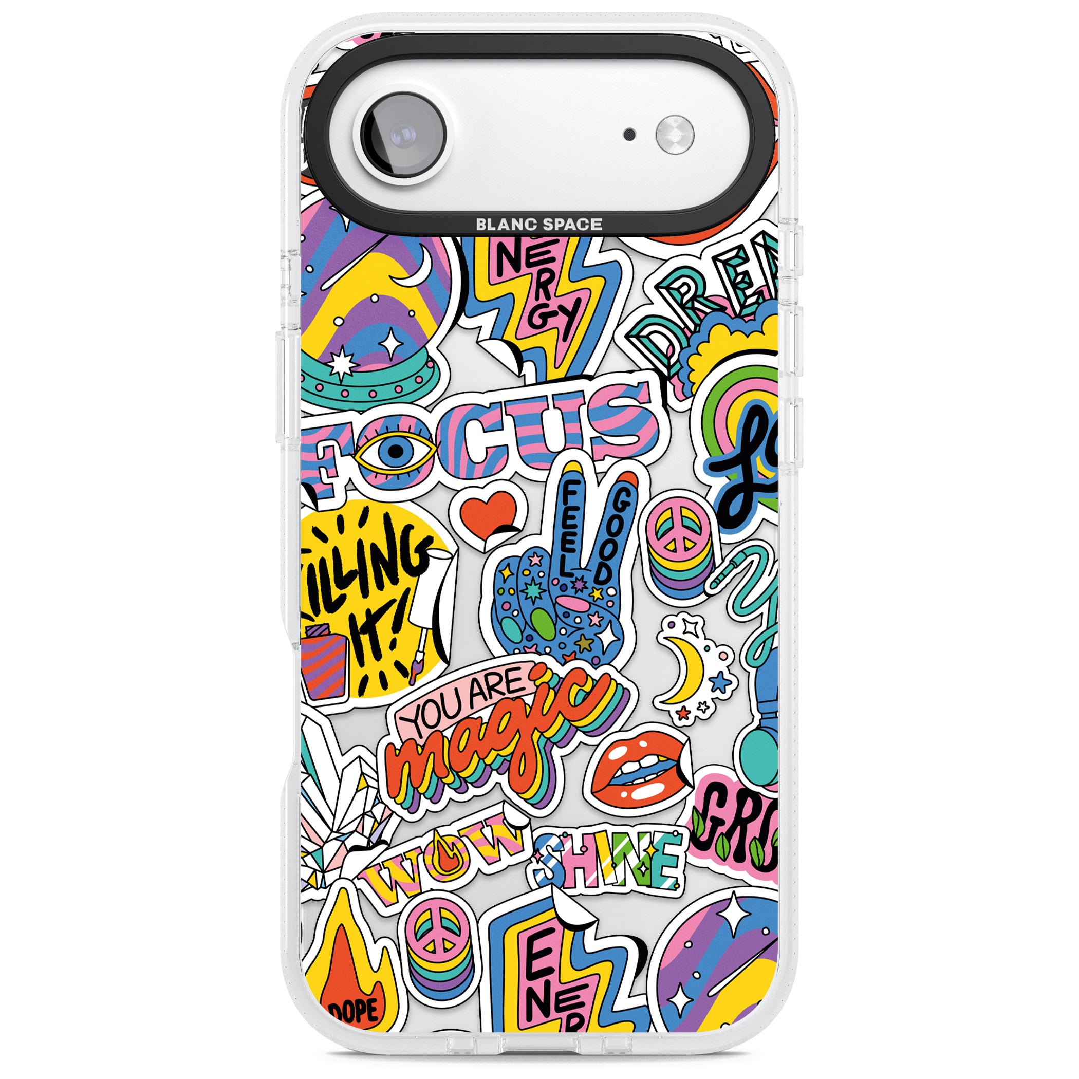 Magic Sticker Collage iPhone 17 Air Impact Air Clear Phone Case