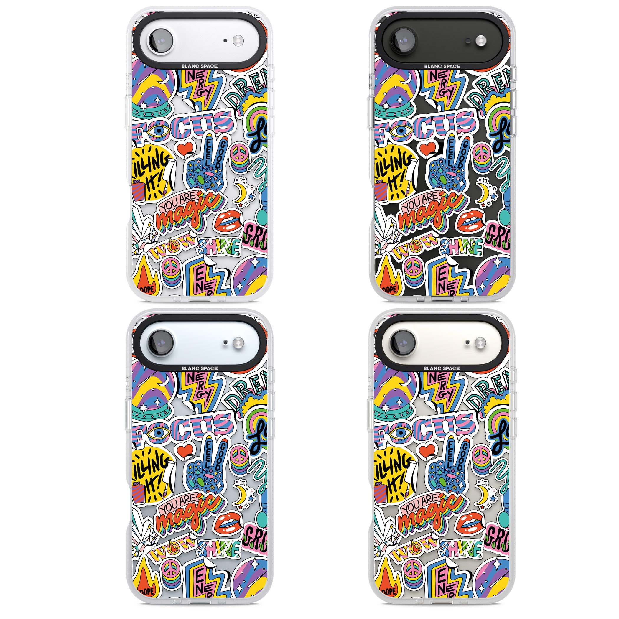 Magic Sticker Collage iPhone 17 Air Impact Air Clear Phone Case APT Impact Protection