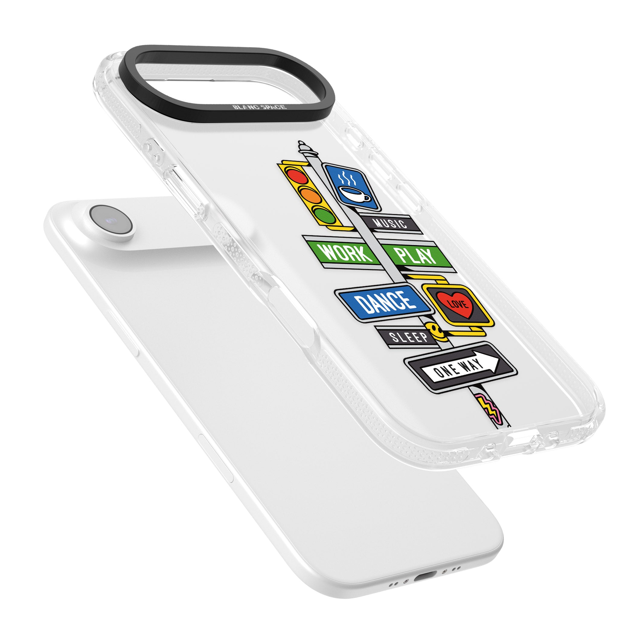 Mood Street Signs iPhone 17 Air Impact Air Clear Phone Case Colours