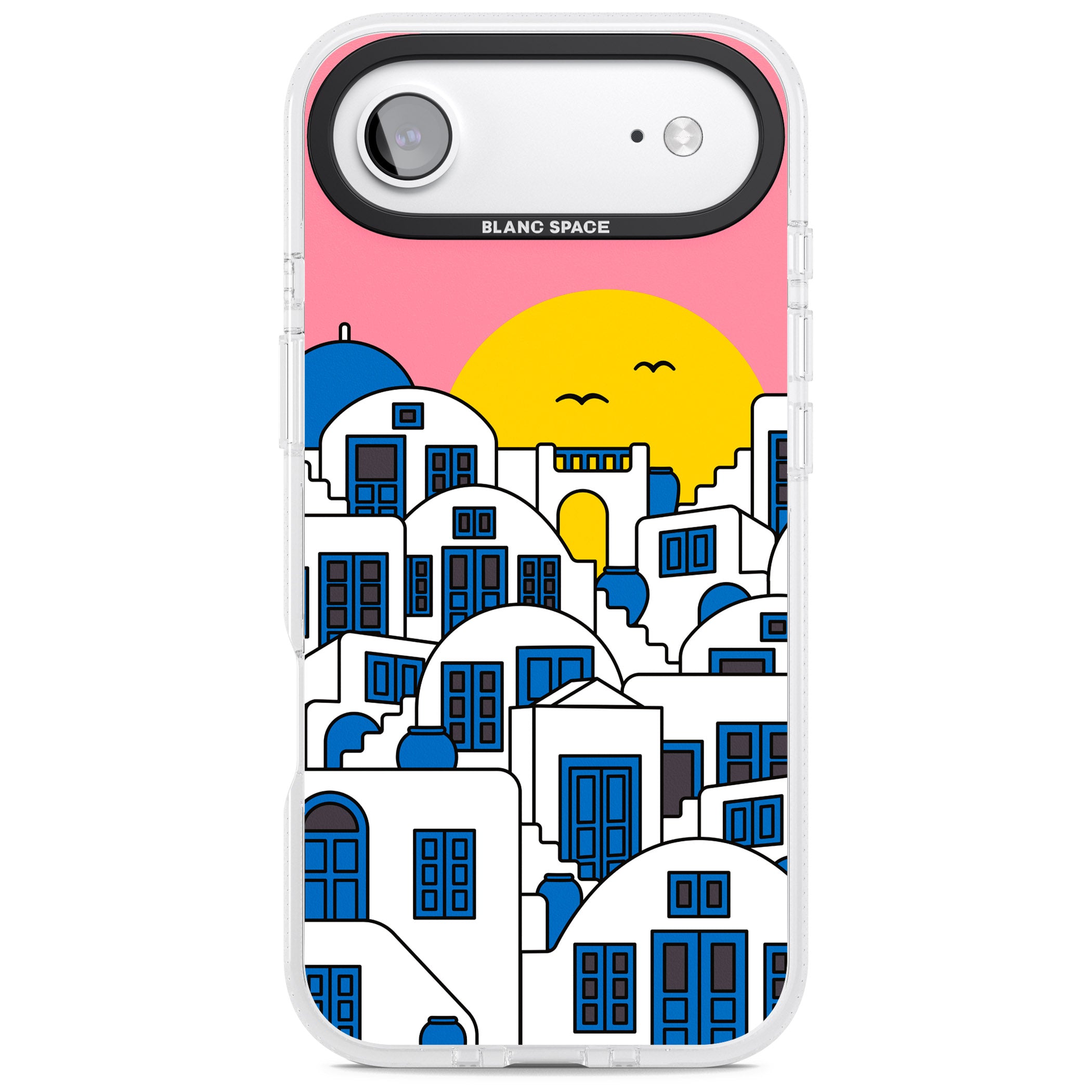 Santorini Sunset iPhone 17 Air Impact Air Clear Phone Case