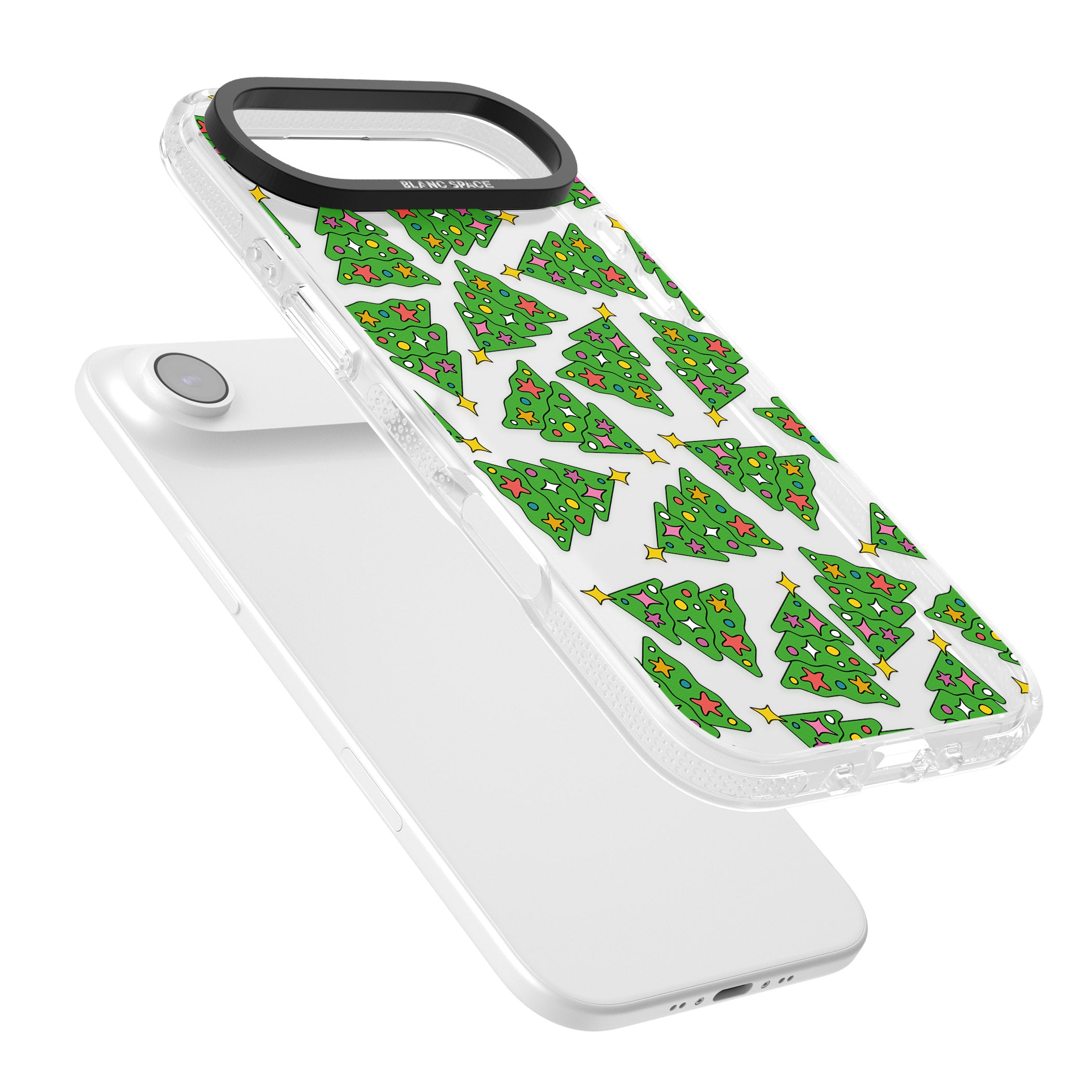 Christmas Tree Pattern iPhone 17 Air Impact Air Clear Phone Case Colours