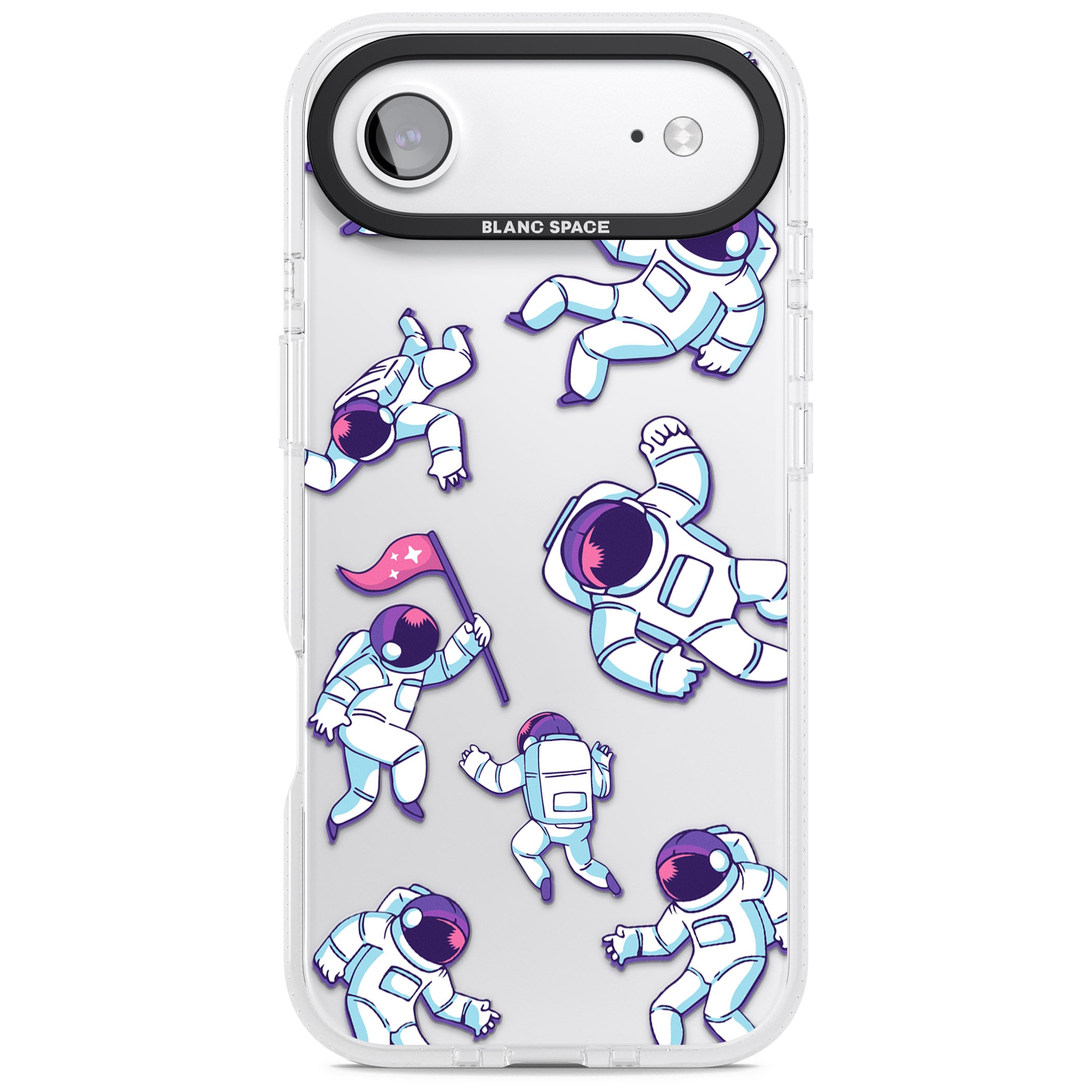 Astronaut Pattern iPhone 17 Air Impact Air Clear Phone Case