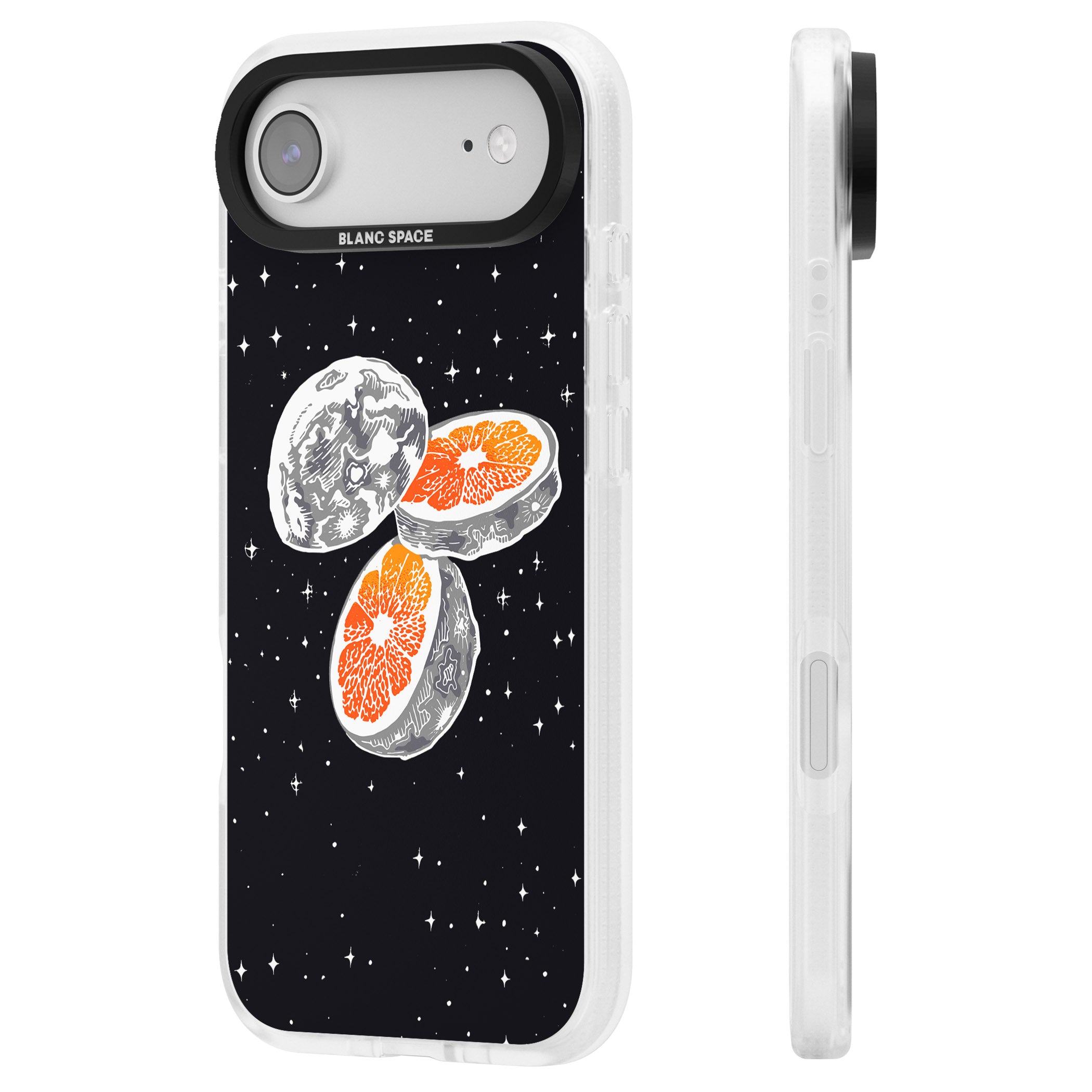 Blood Orange Moon iPhone 17 Air Impact Air Clear Phone Case Side Profile