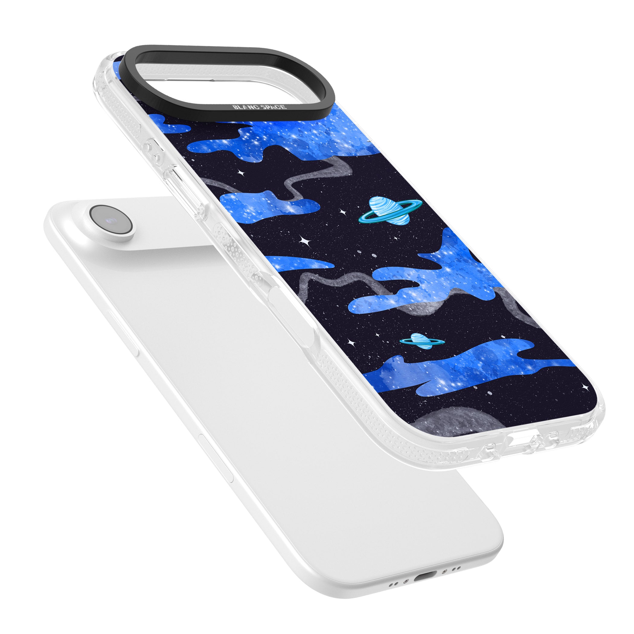 Blue Galaxy iPhone 17 Air Impact Air Clear Phone Case Colours