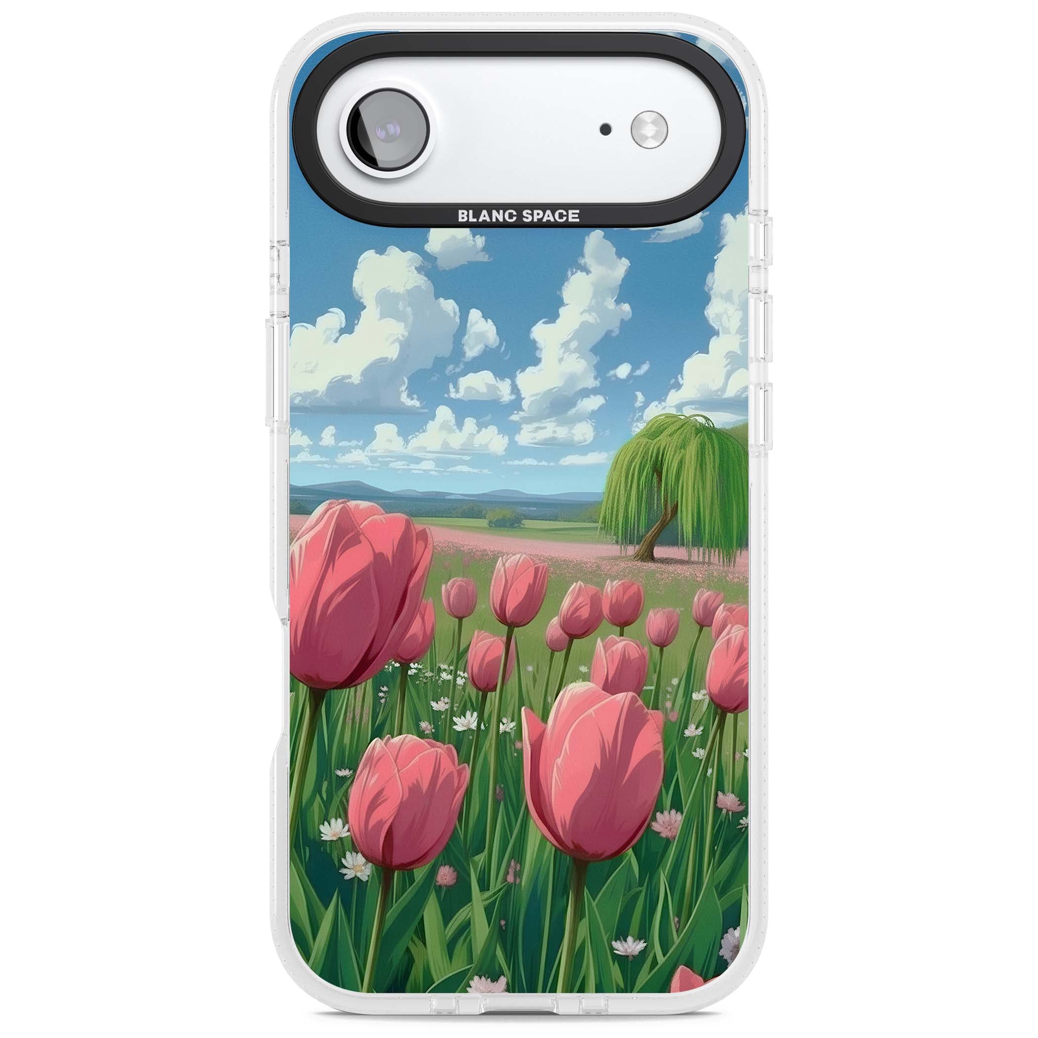 Willow By The Pink Tulips floral iPhone case | Clear Case Impact Air case for iPhone Air