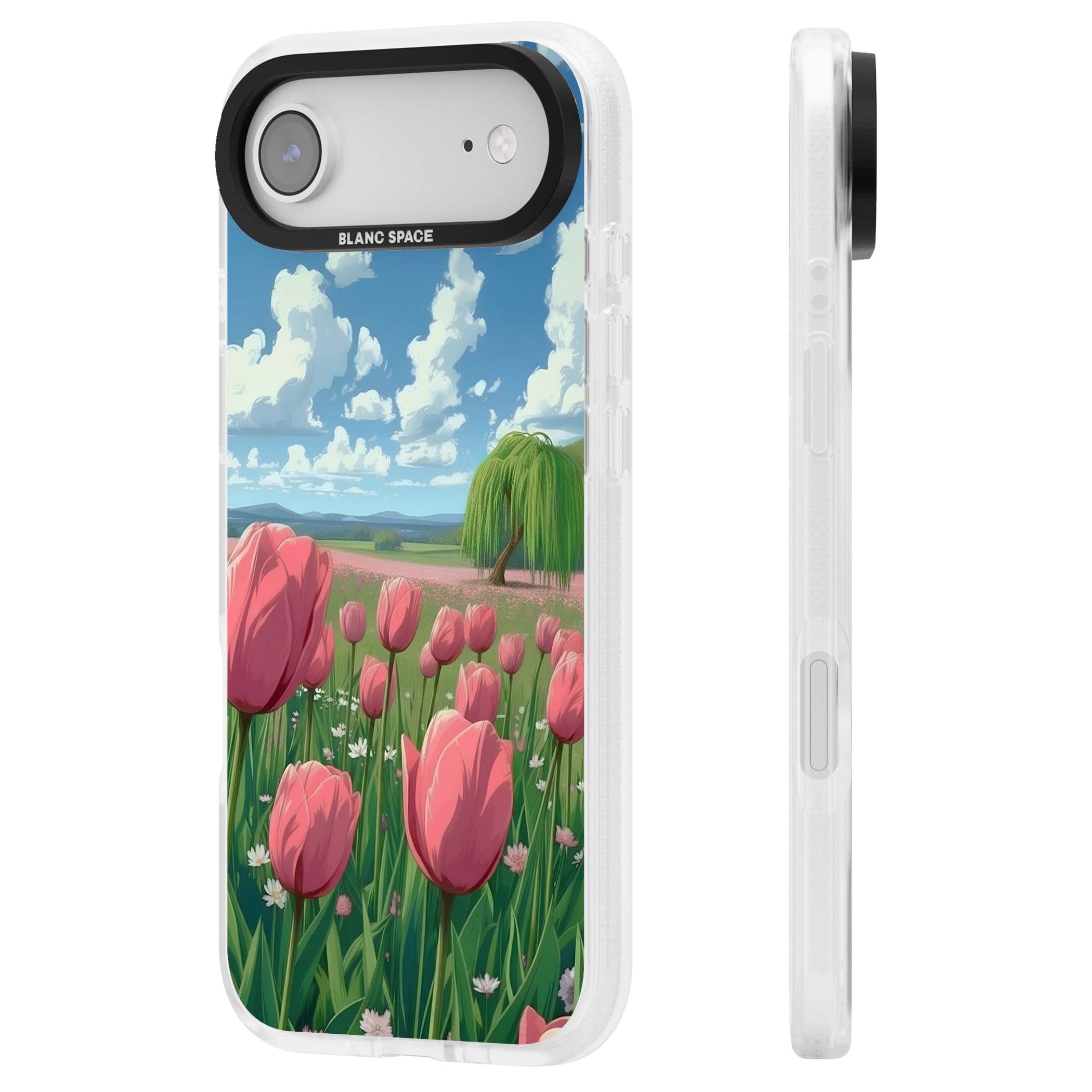 Willow By The Pink Tulips floral iPhone case | Clear Case Impact Air case for iPhone Air