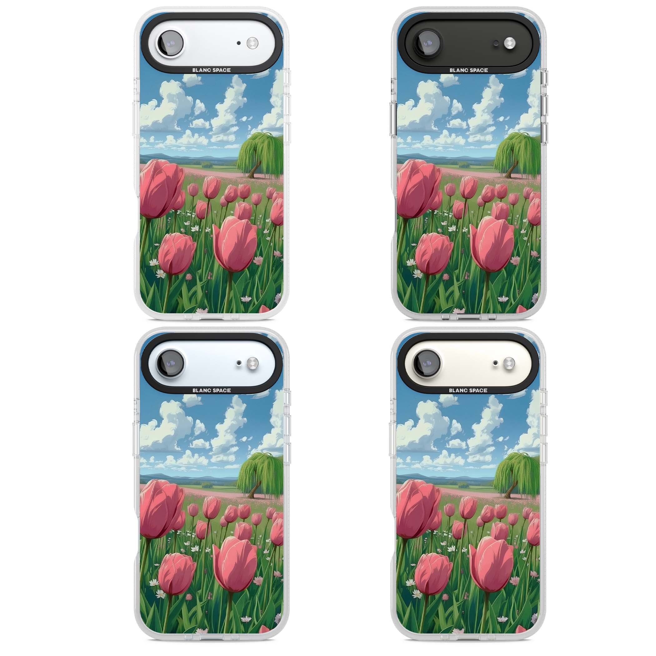 Willow By The Pink Tulips floral iPhone case | Clear Case Impact Air case for iPhone Air