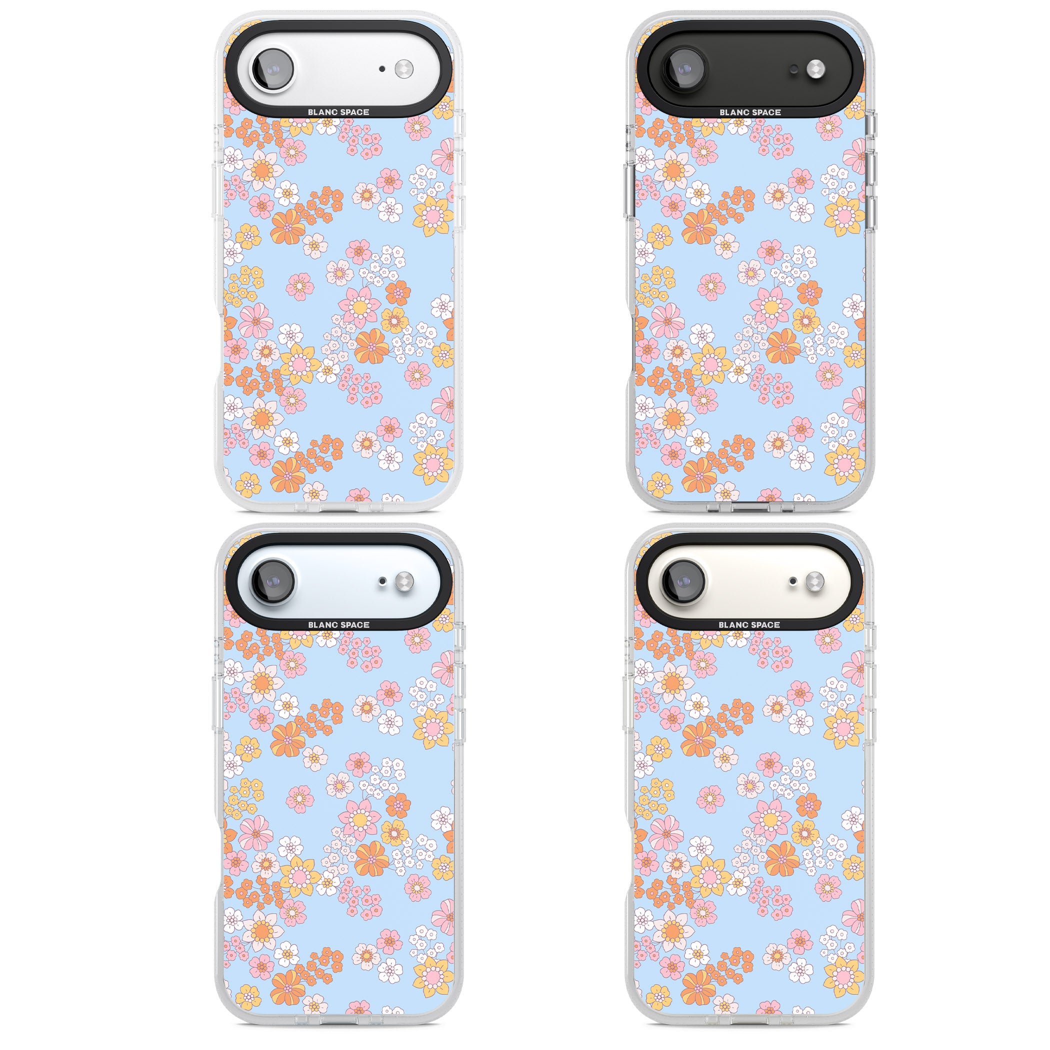 Lake Blue Flower Mix iPhone 17 Air Impact Air Clear Phone Case APT Impact Protection