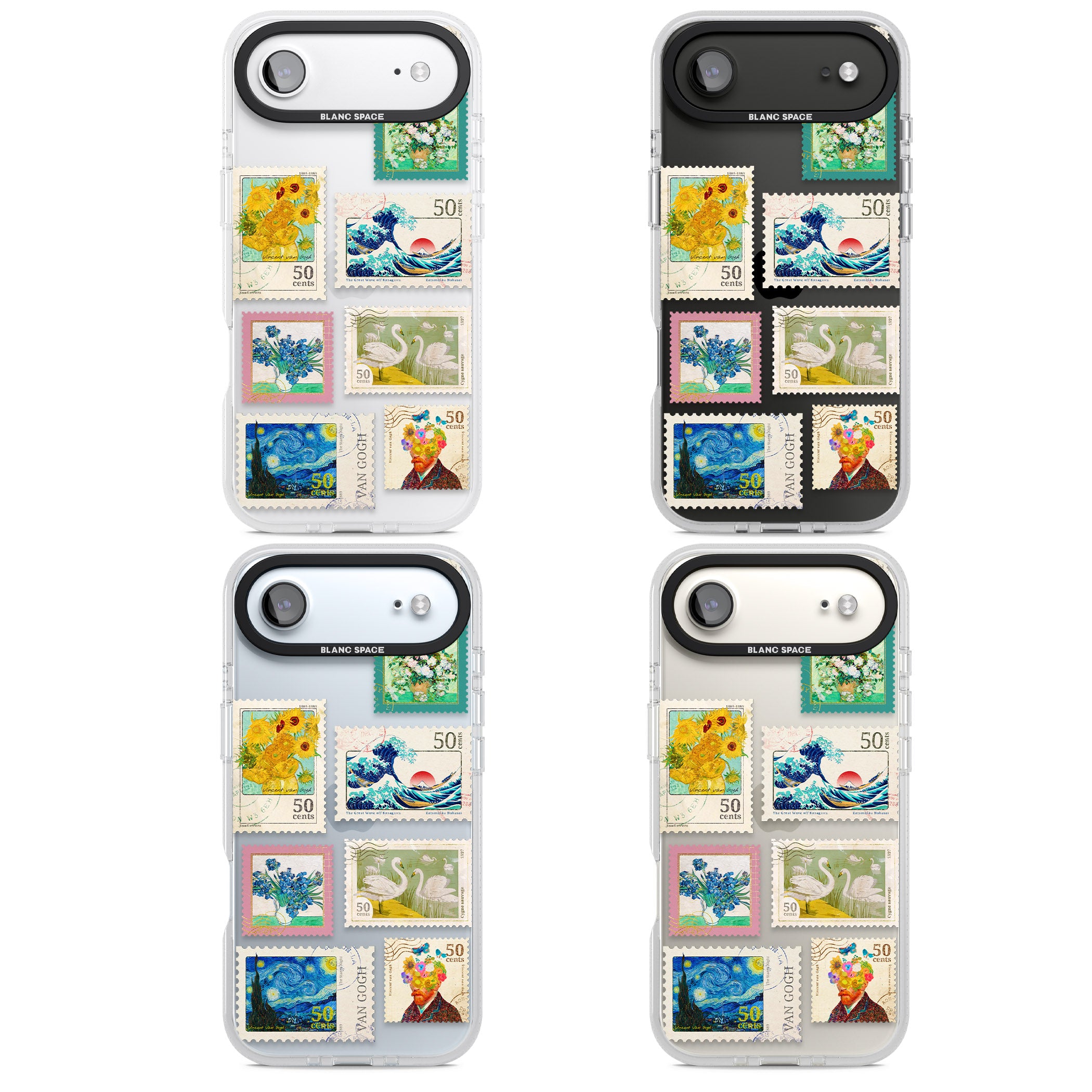 Vintage Art Stamps iPhone 17 Air Impact Air Clear Phone Case APT Impact Protection